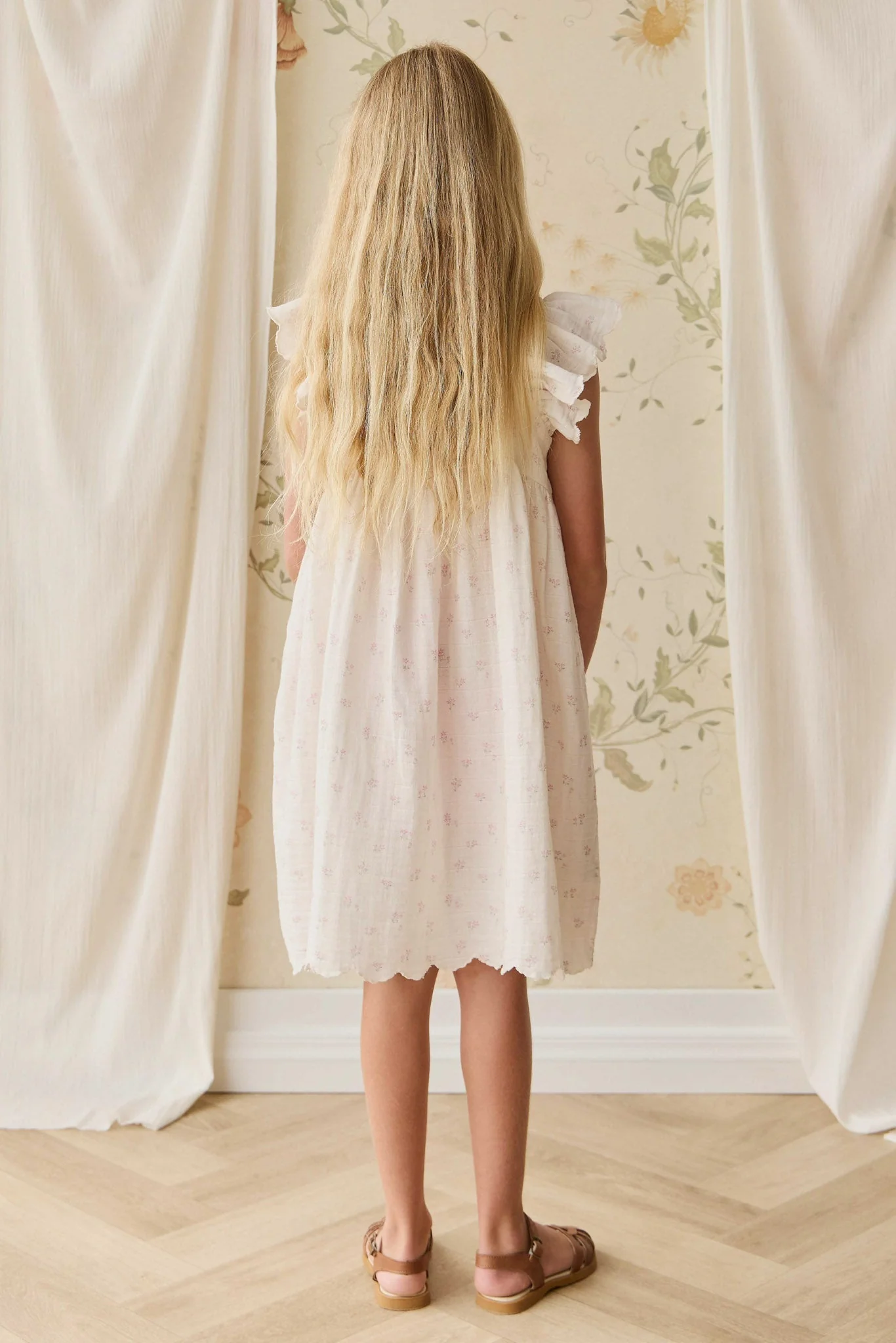 Organic Cotton Muslin Annalise Dress - Pauline Pink - Image 7