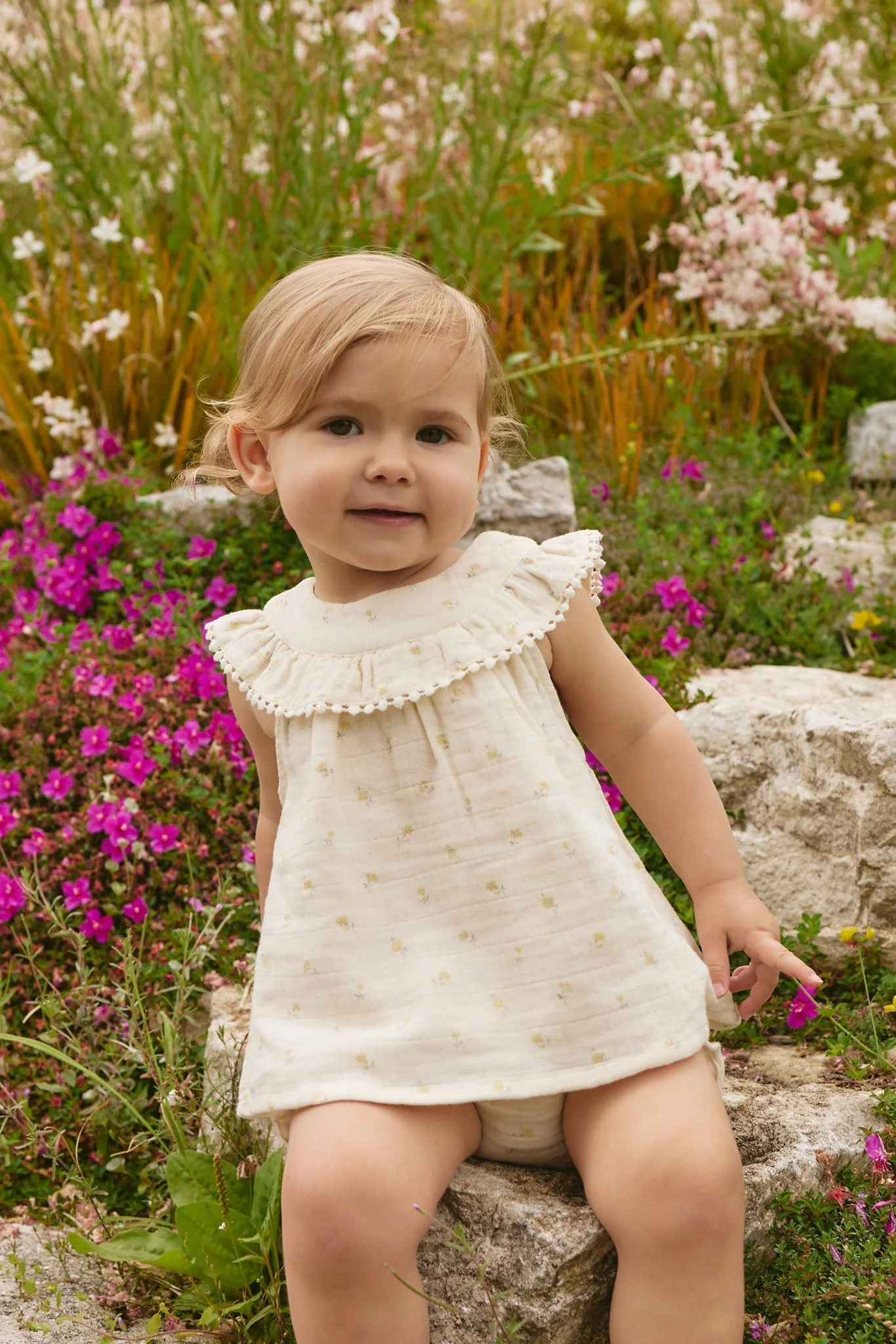 Organic Cotton Muslin Annalise Top - Vintage Ditsy - Image 4