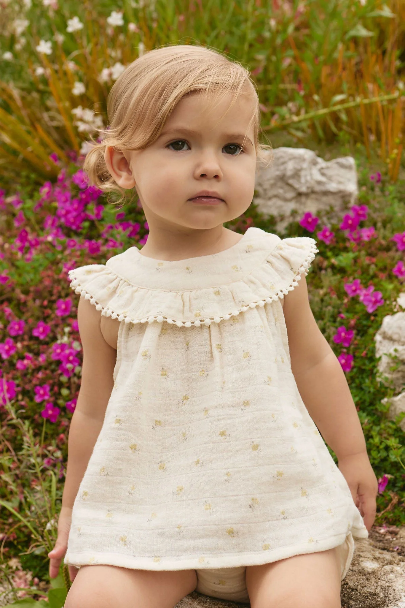 Organic Cotton Muslin Annalise Top - Vintage Ditsy - Image 5