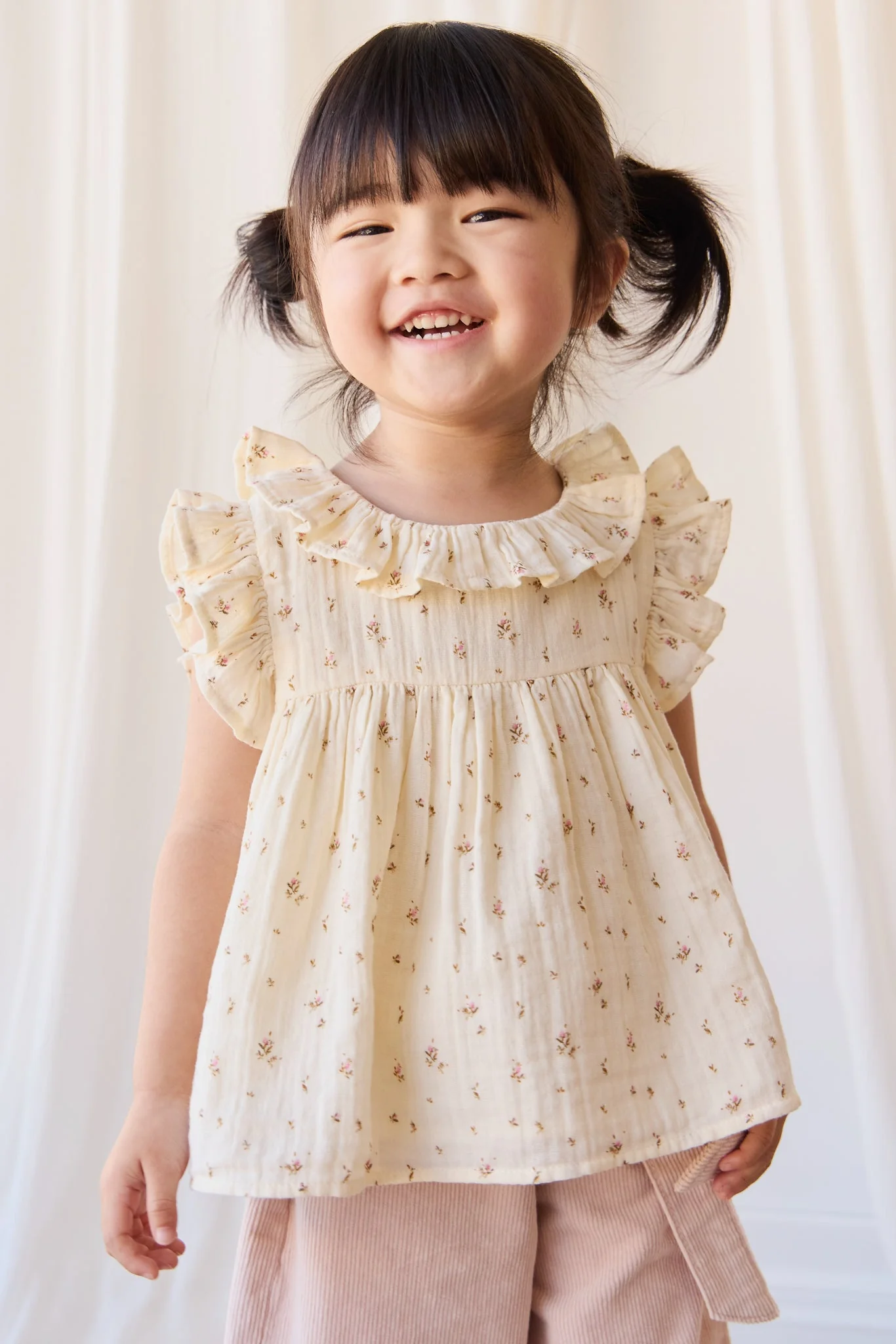 Organic Cotton Muslin Banks Blouse - Dina Antique - Image 11