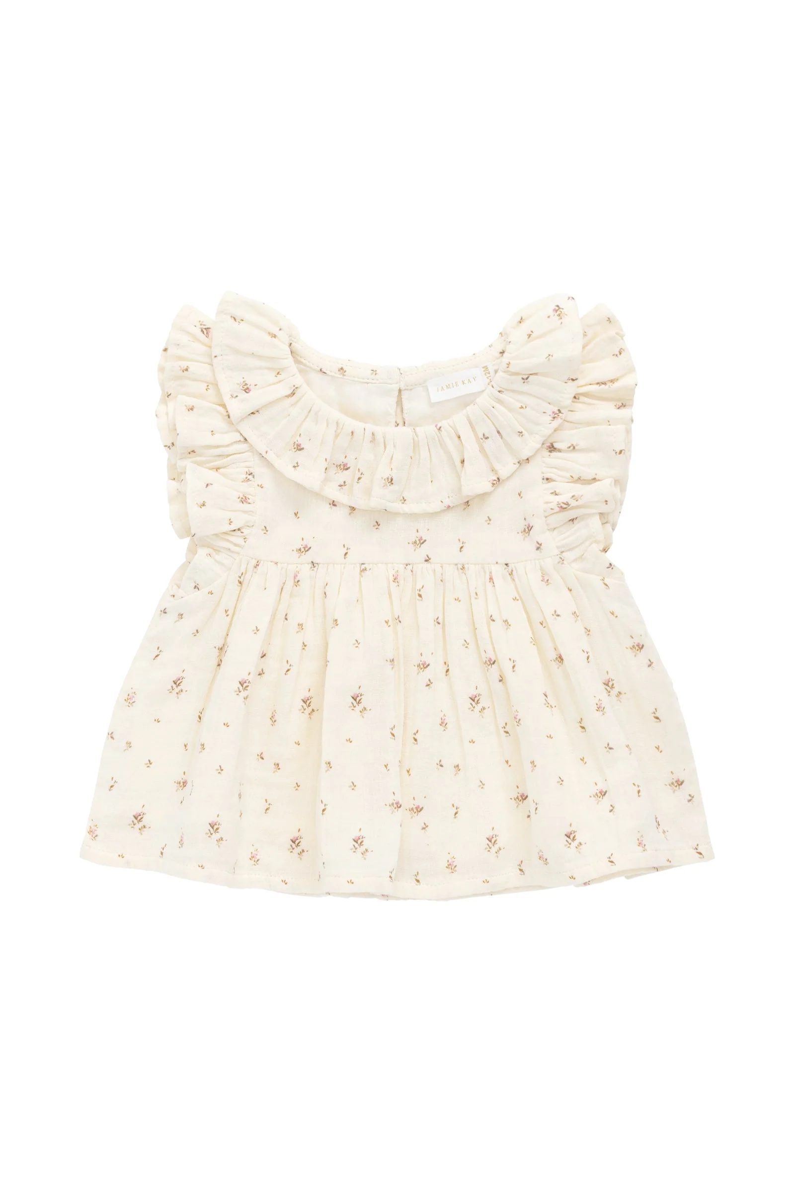 Organic Cotton Muslin Banks Blouse - Dina Antique - Image 2