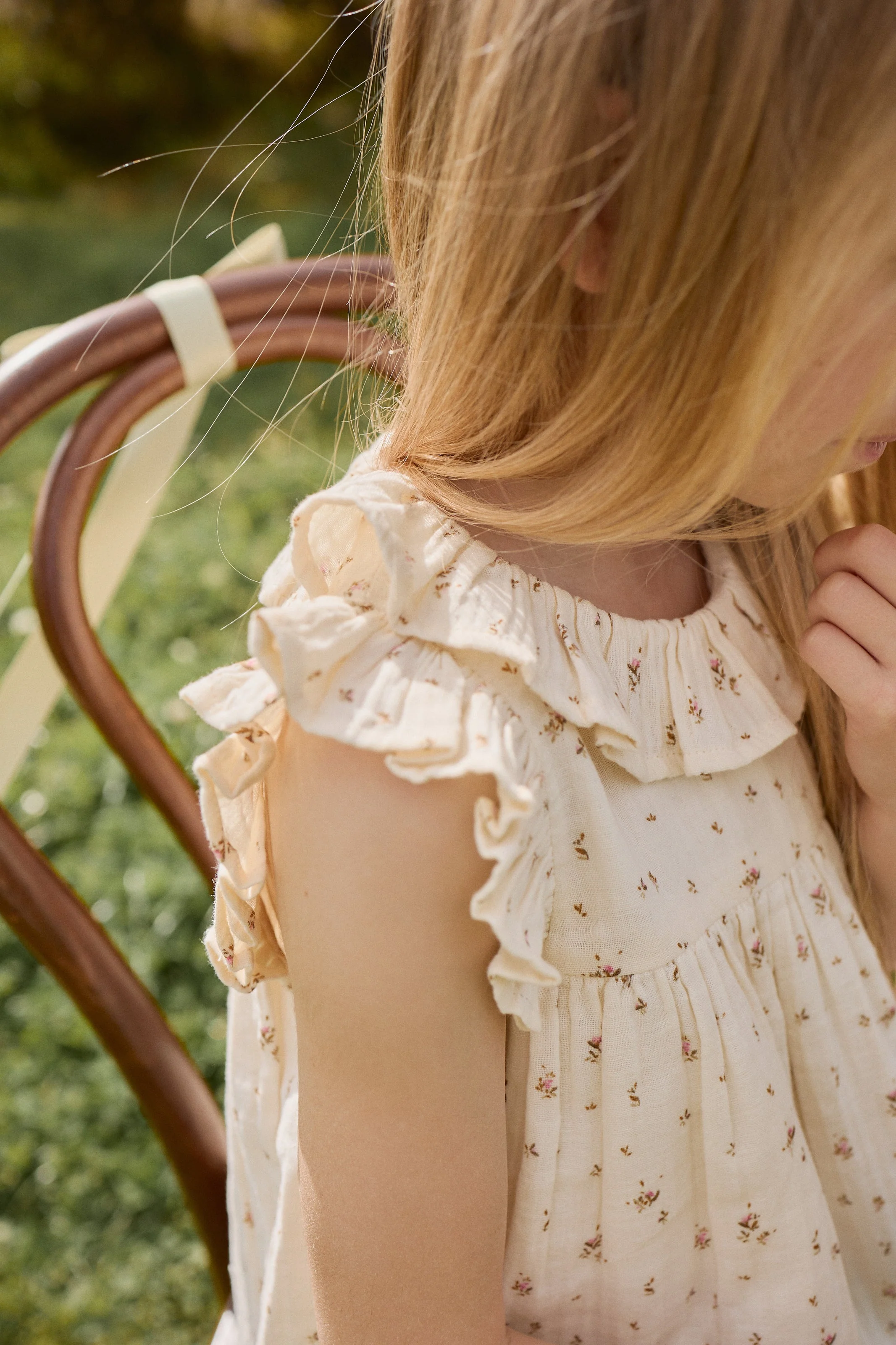 Organic Cotton Muslin Banks Blouse - Dina Antique - Image 3