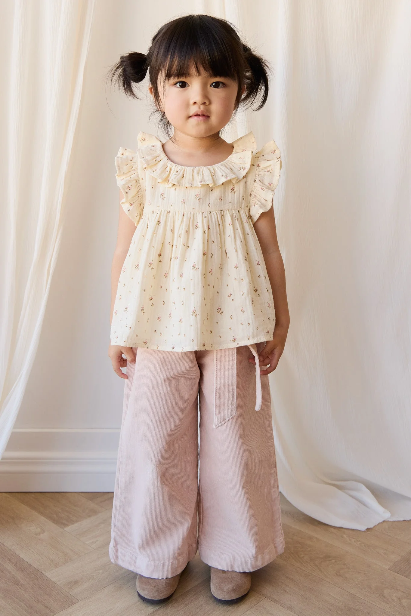 Organic Cotton Muslin Banks Blouse - Dina Antique - Image 4