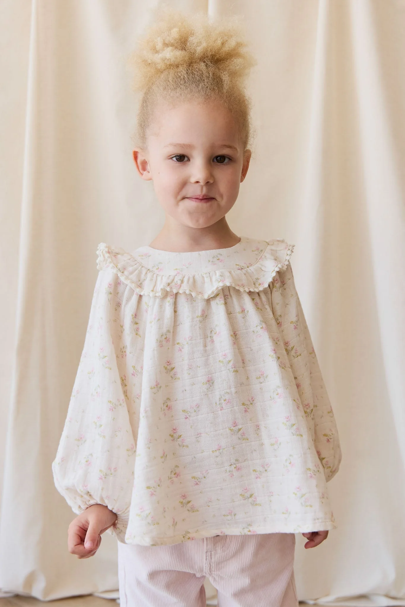Organic Cotton Muslin Cleo Blouse - Emelia Pink - Image 5