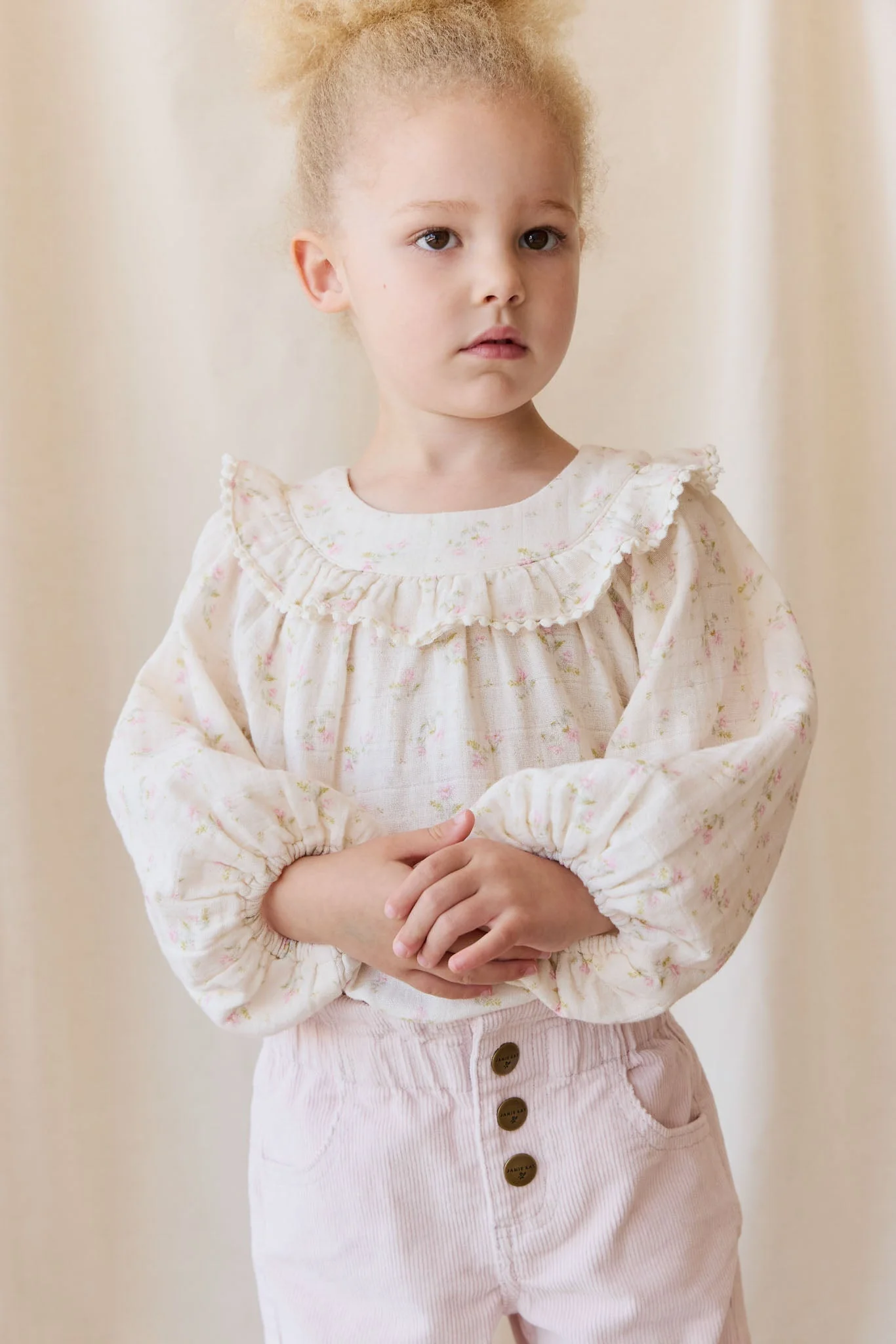 Organic Cotton Muslin Cleo Blouse - Emelia Pink - Image 7