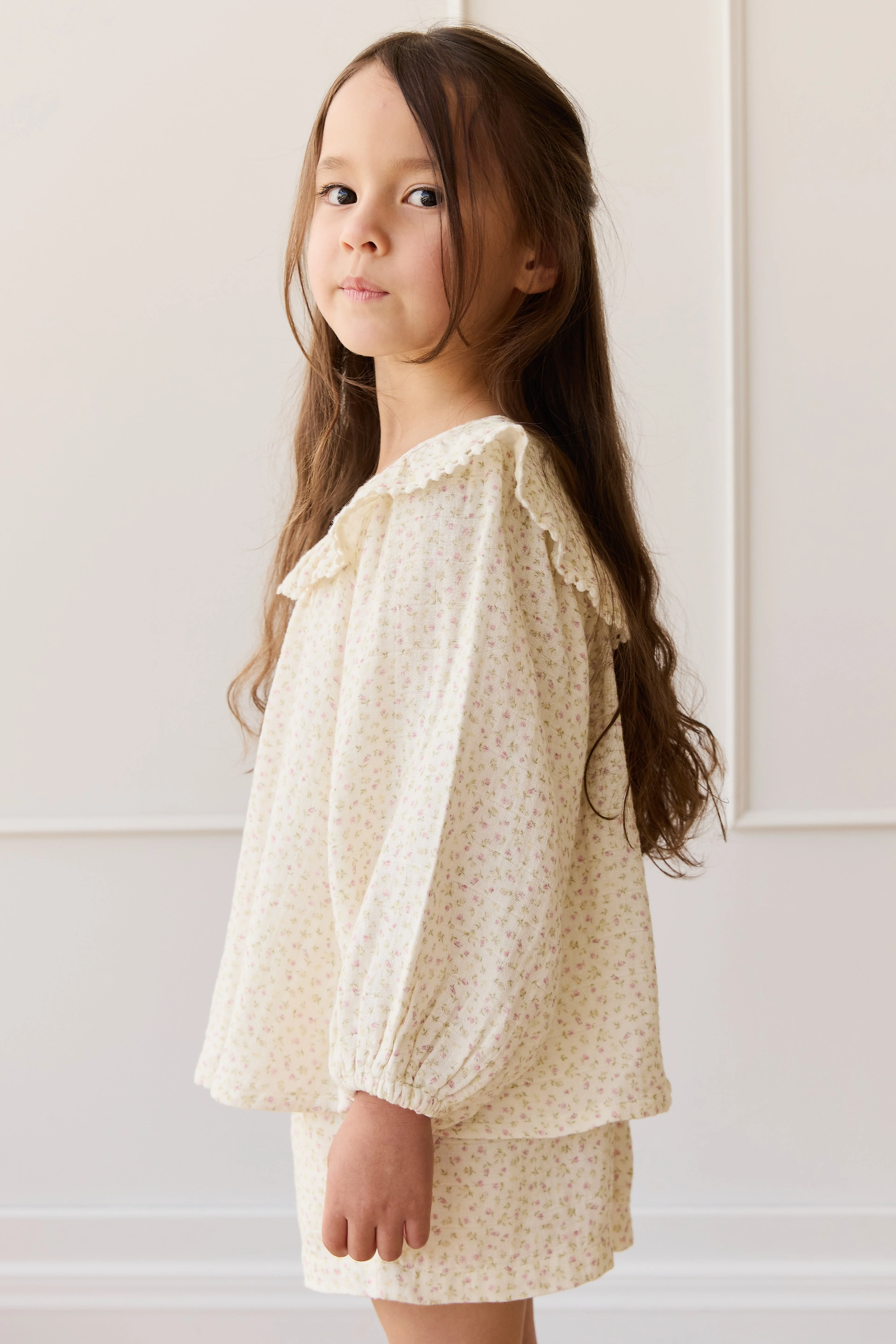 Organic Cotton Muslin Cleo Blouse - Pippa Pink - Image 4
