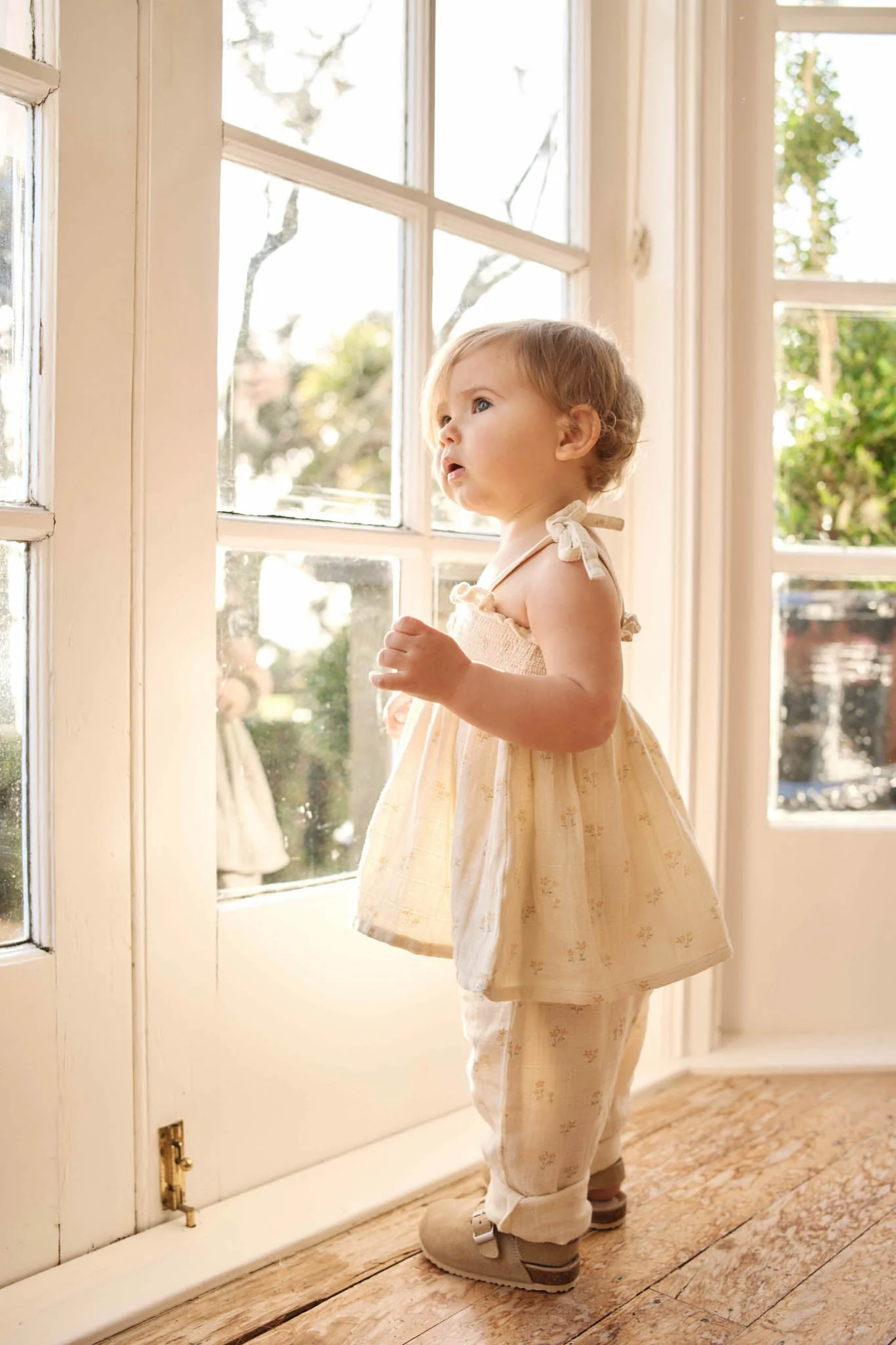 Organic Cotton Muslin Ellie Top - Pauline Chamomile - Image 2