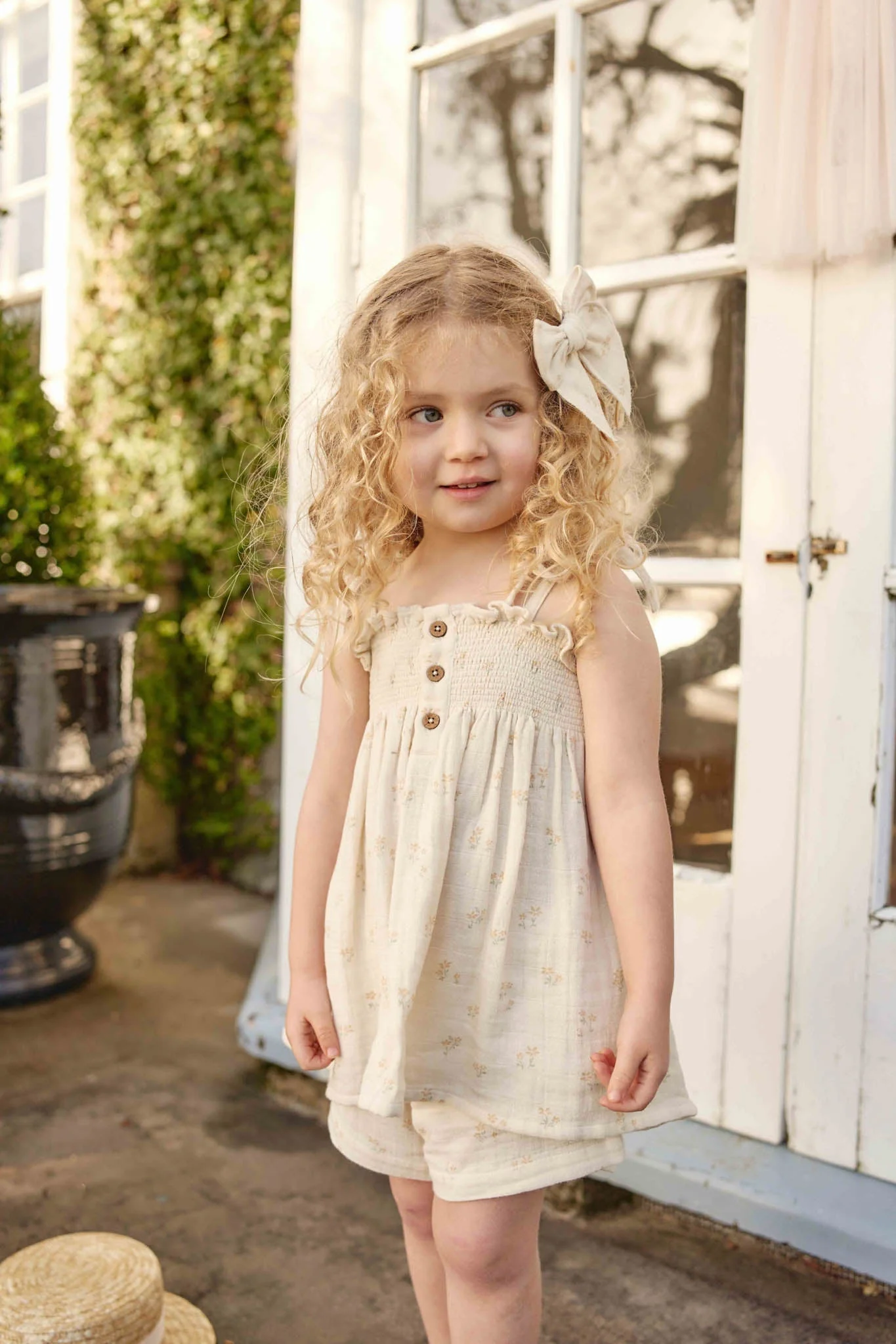 Organic Cotton Muslin Ellie Top - Pauline Chamomile - Image 3