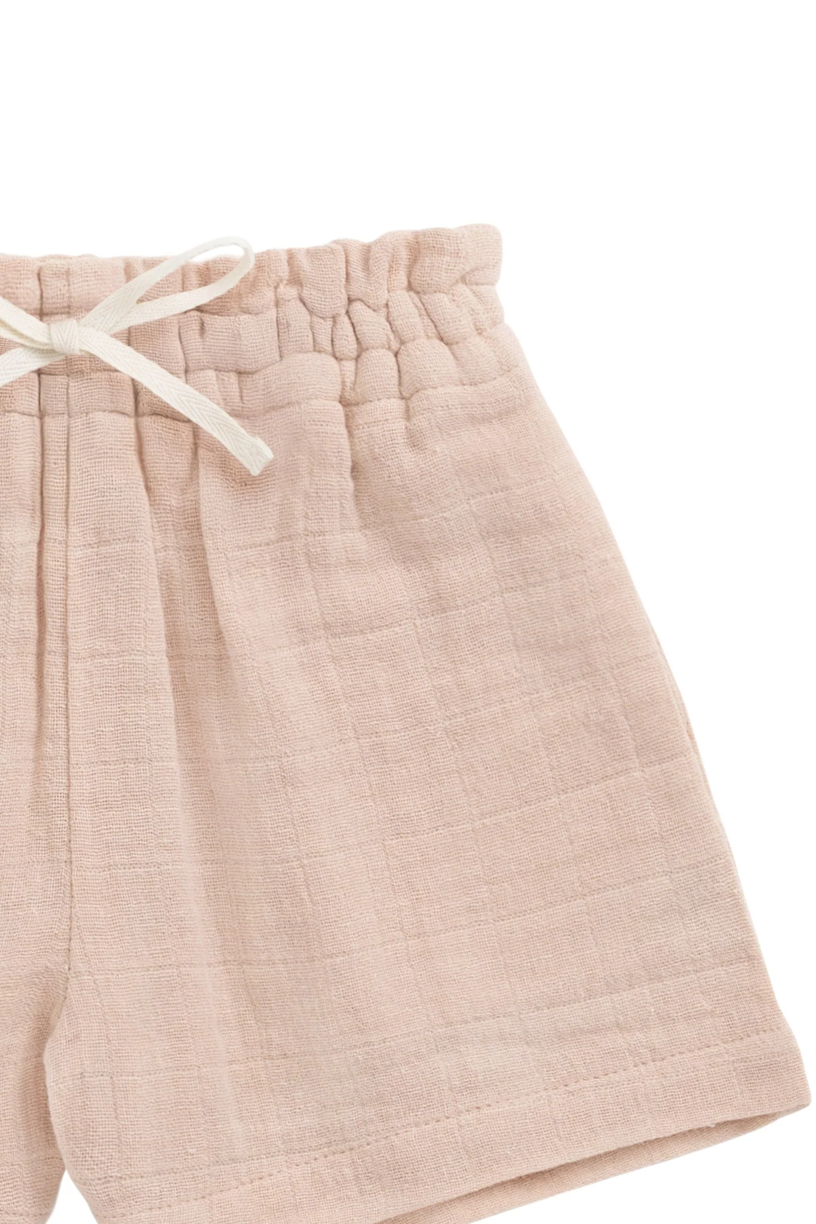 Organic Cotton Muslin Elodie Short - Chalky Pink - Image 5
