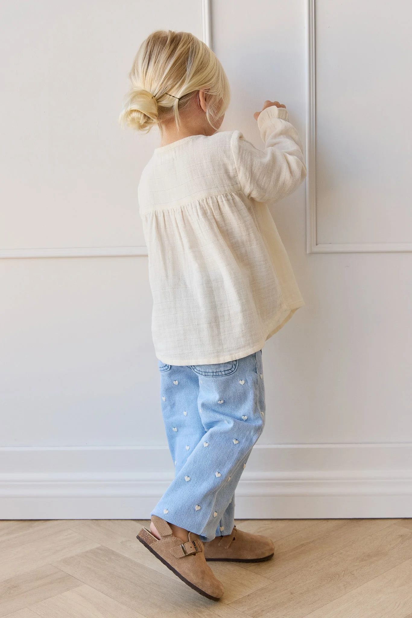 Organic Cotton Muslin Eloise Top - Parchment - Image 6