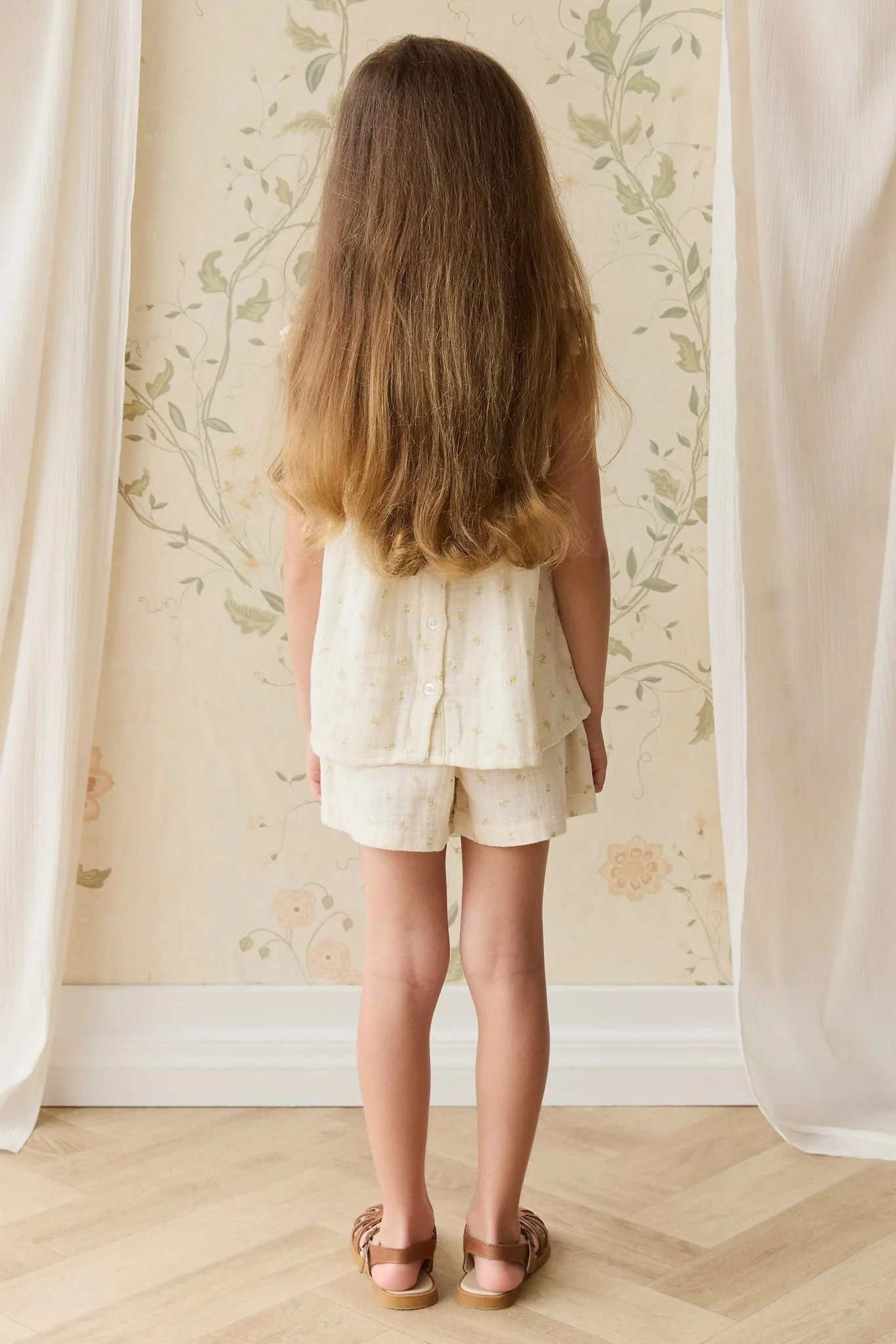 Organic Cotton Muslin Emelia Short - Vintage Ditsy - Image 4