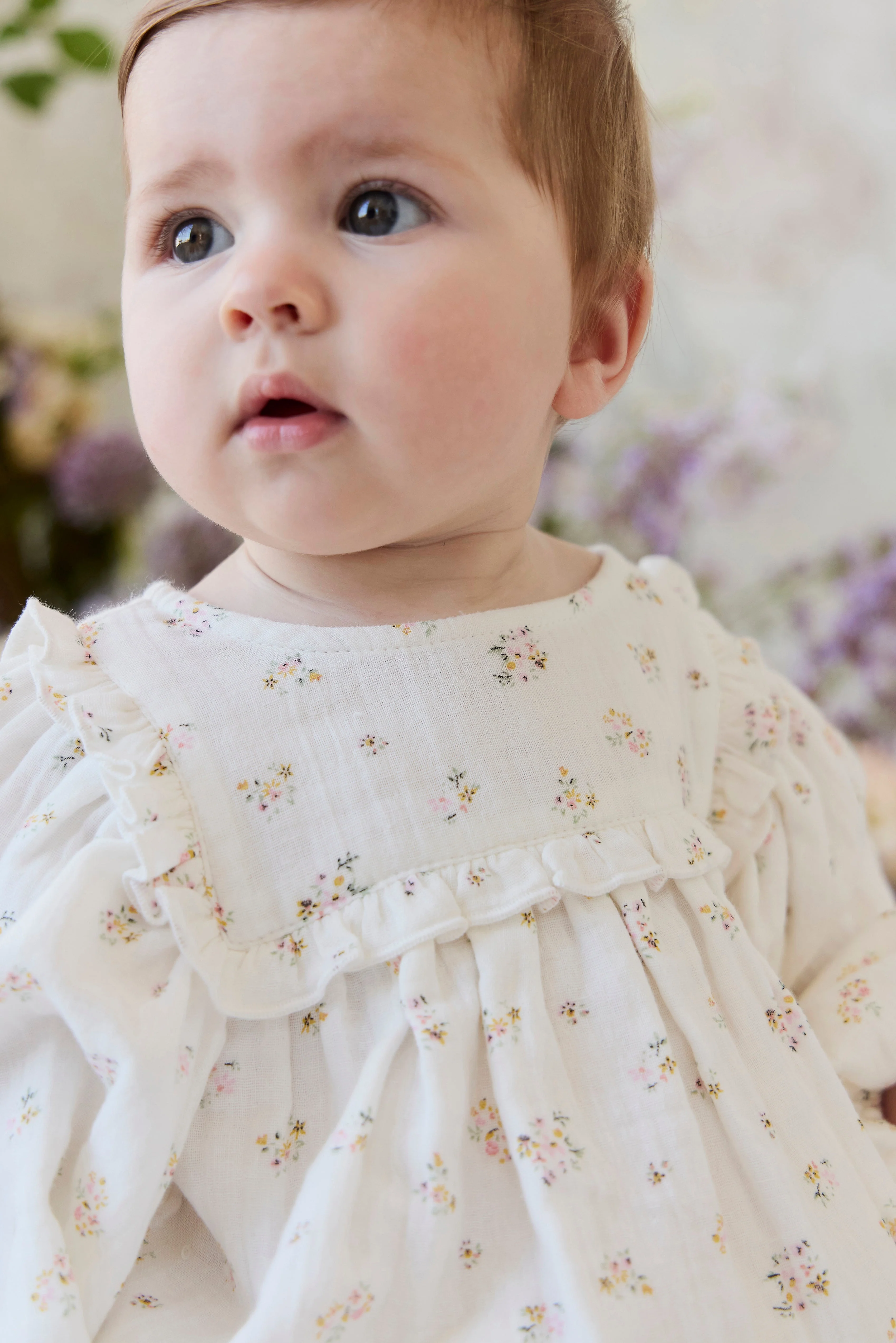 Organic Cotton Muslin Frances Playsuit-Ayla Whisper - Image 3