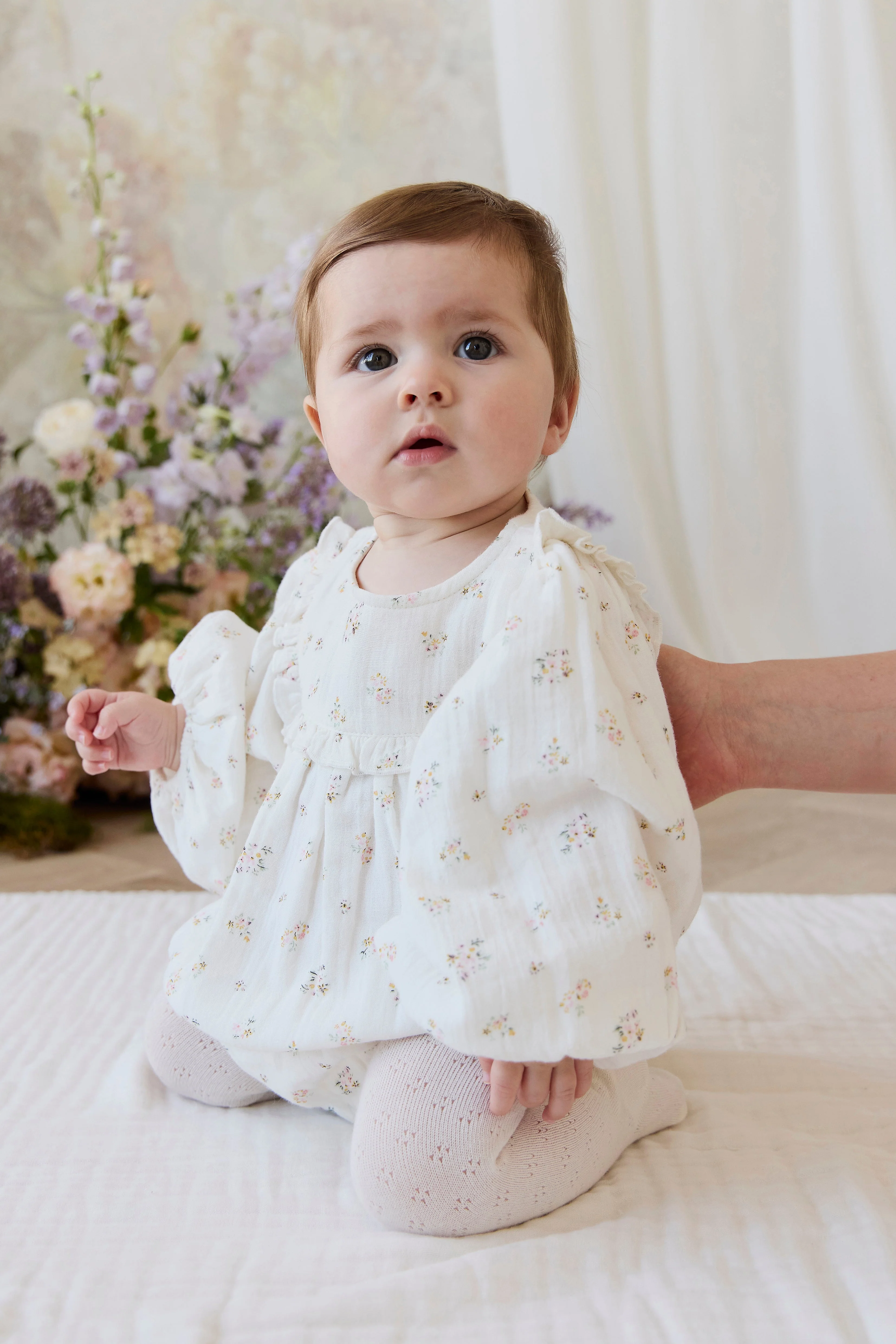 Organic Cotton Muslin Frances Playsuit-Ayla Whisper - Image 4