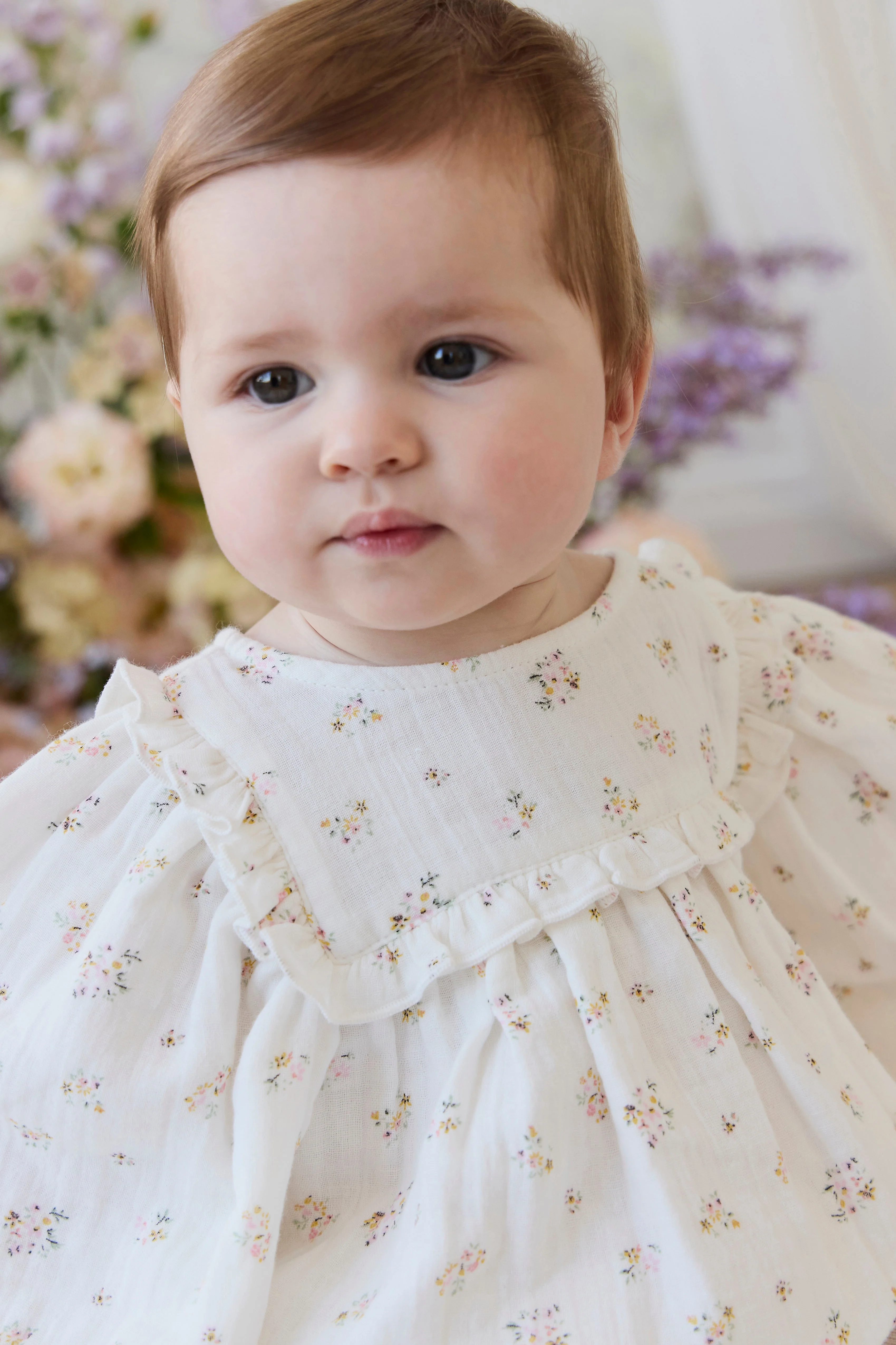 Organic Cotton Muslin Frances Playsuit-Ayla Whisper - Image 5