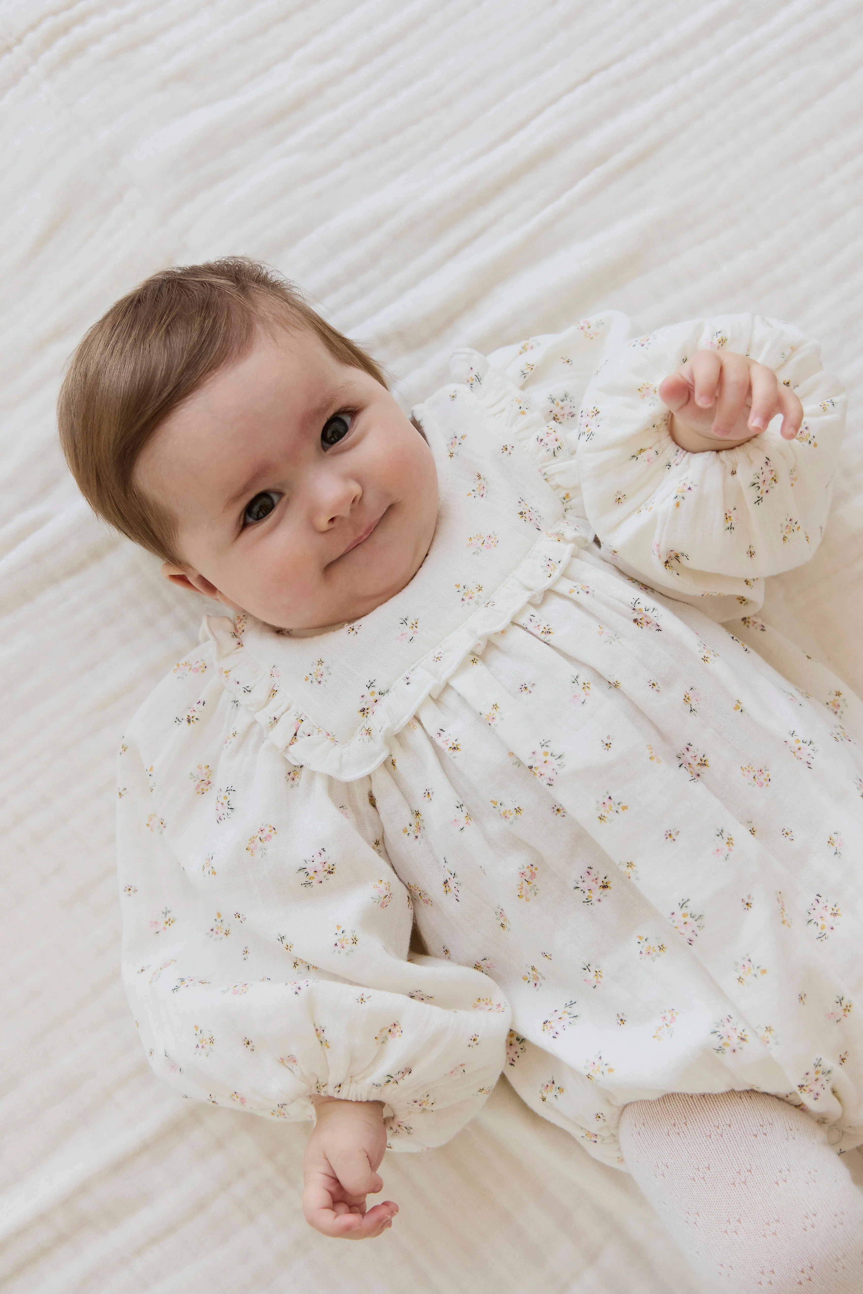 Organic Cotton Muslin Frances Playsuit-Ayla Whisper - Image 7