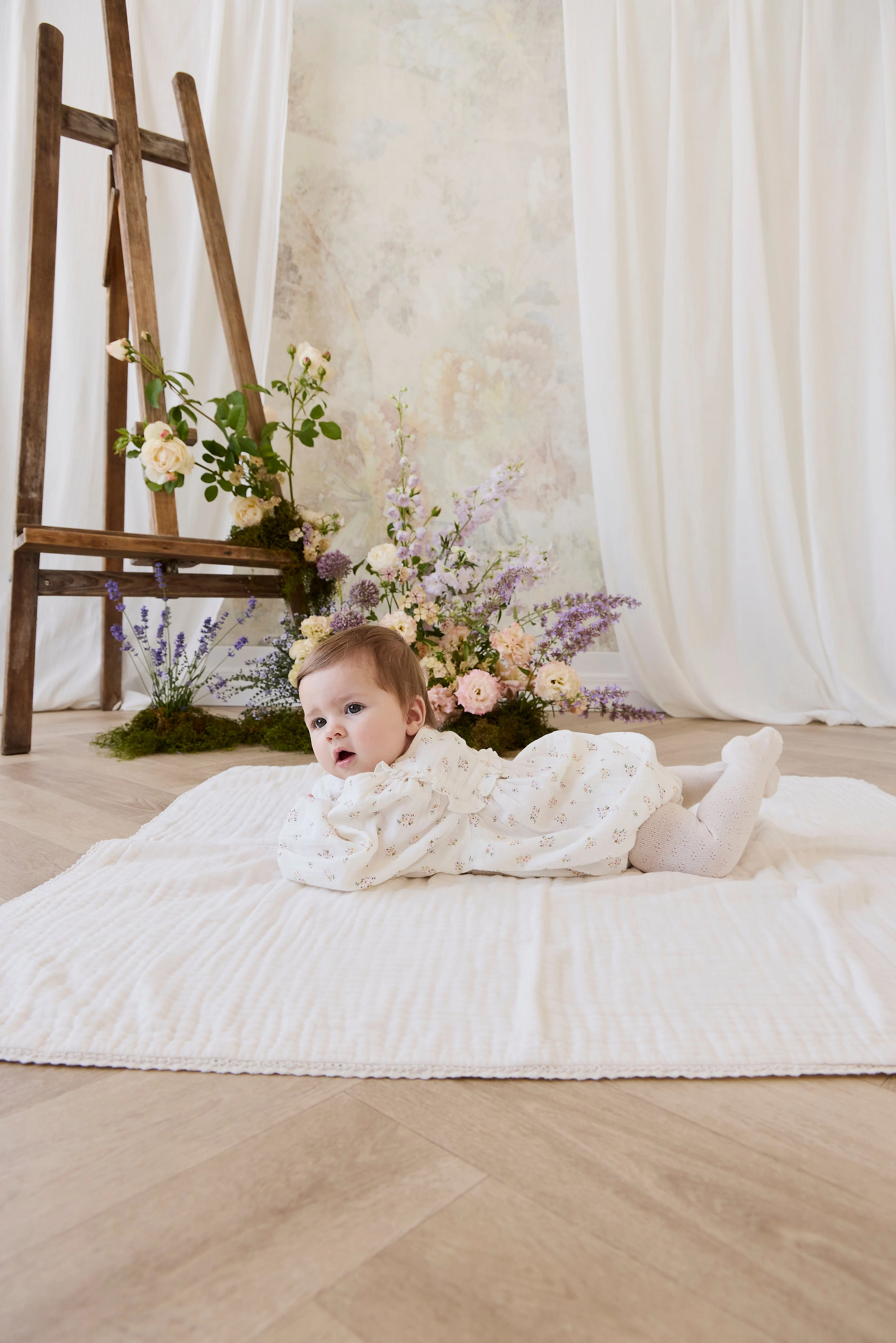 Organic Cotton Muslin Frances Playsuit-Ayla Whisper - Image 8