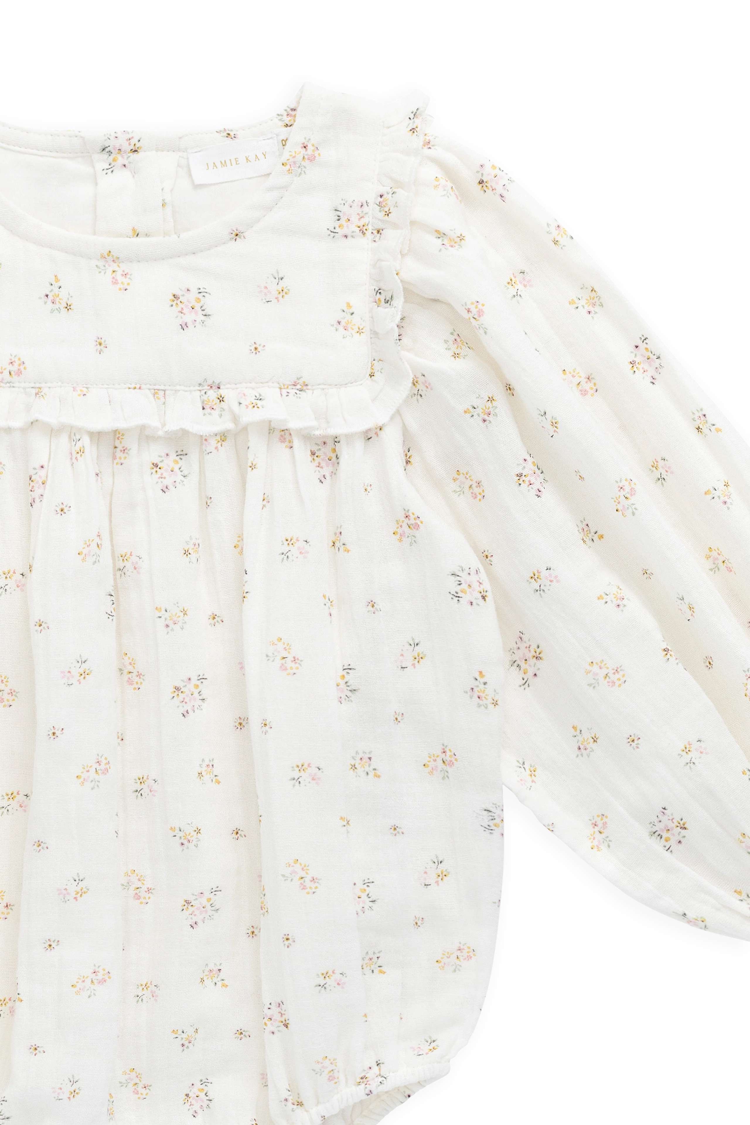 Organic Cotton Muslin Frances Playsuit-Ayla Whisper - Image 9