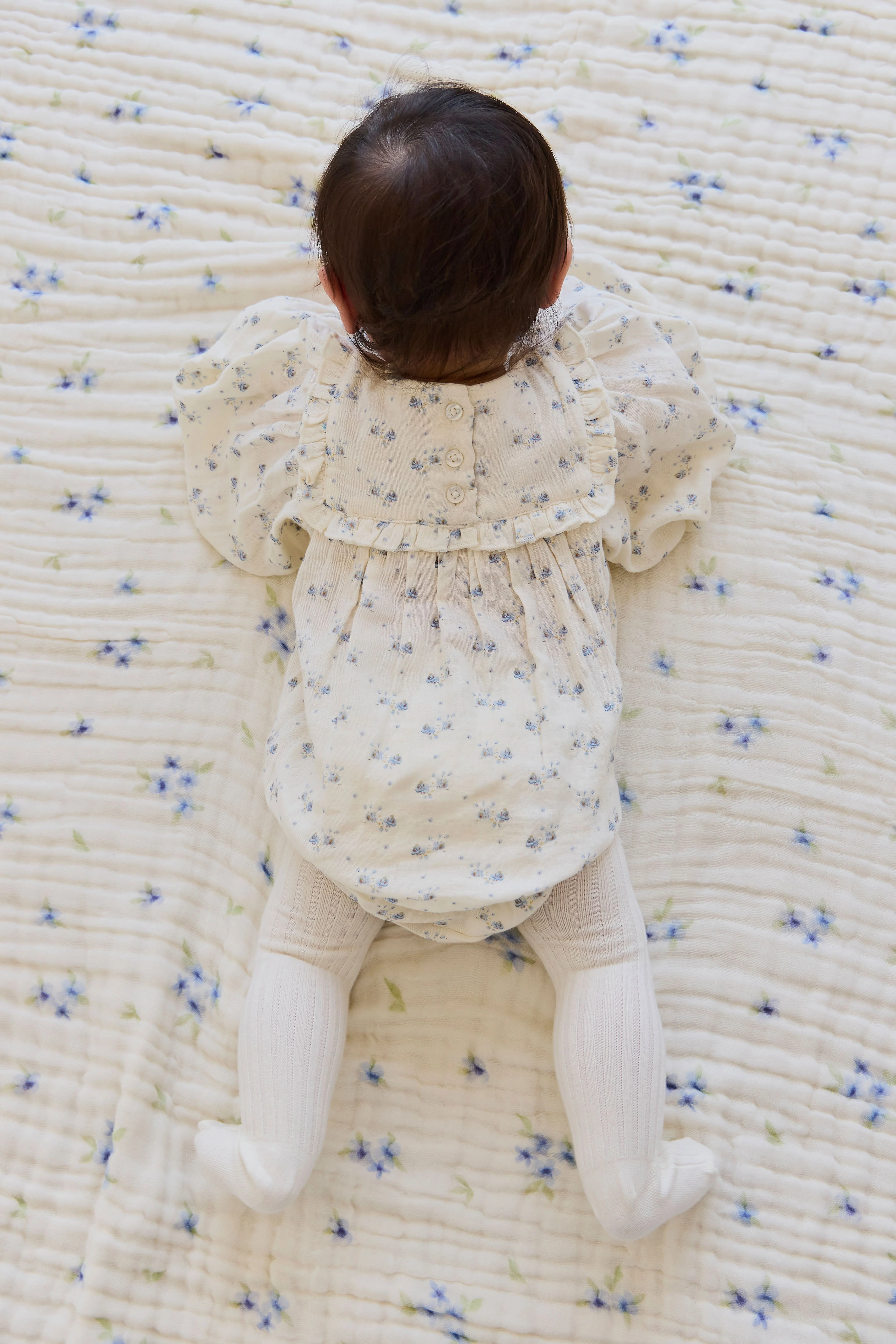 Organic Cotton Muslin Frances Playsuit-Molly Blue - Image 4