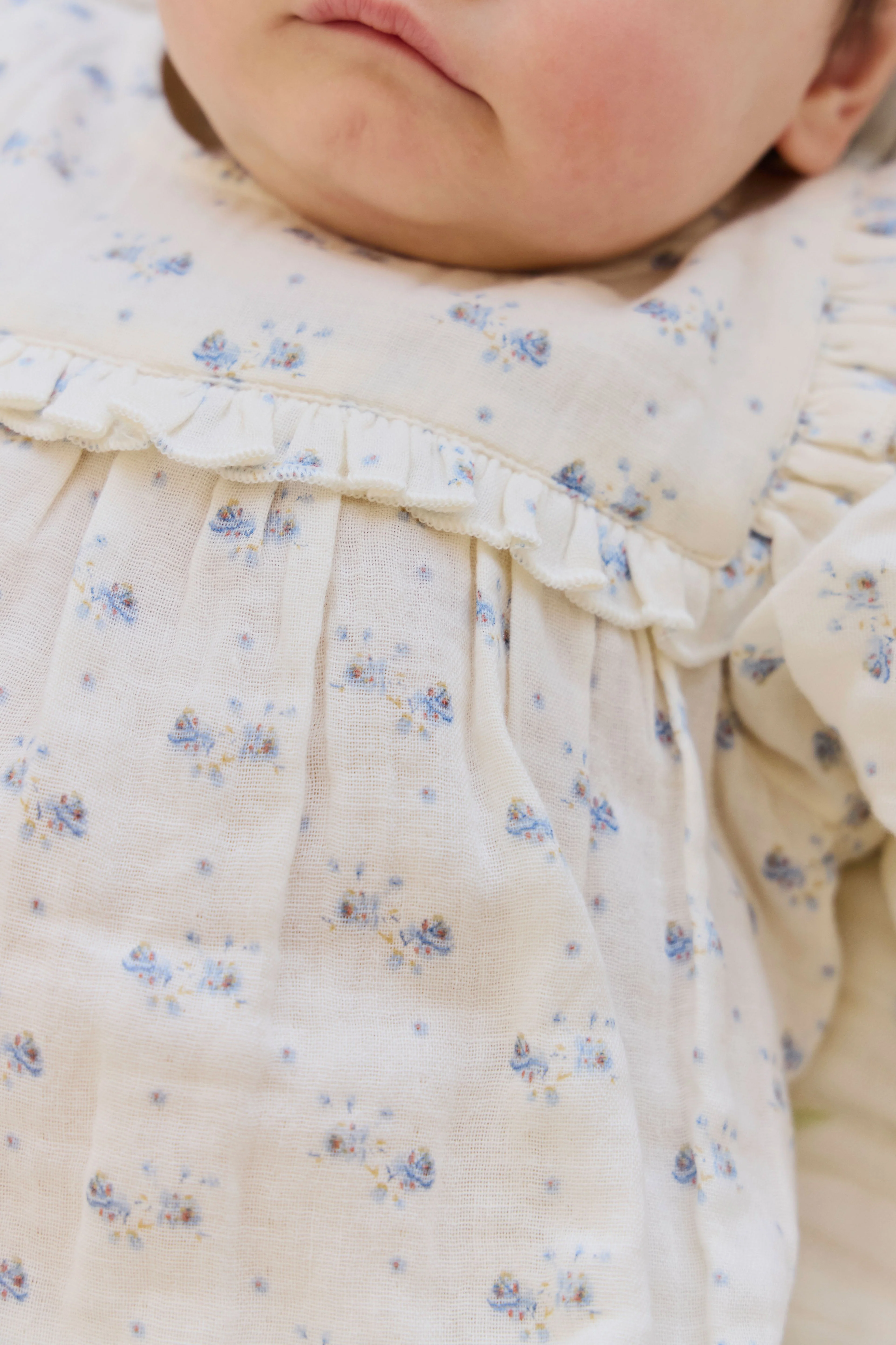 Organic Cotton Muslin Frances Playsuit-Molly Blue - Image 5