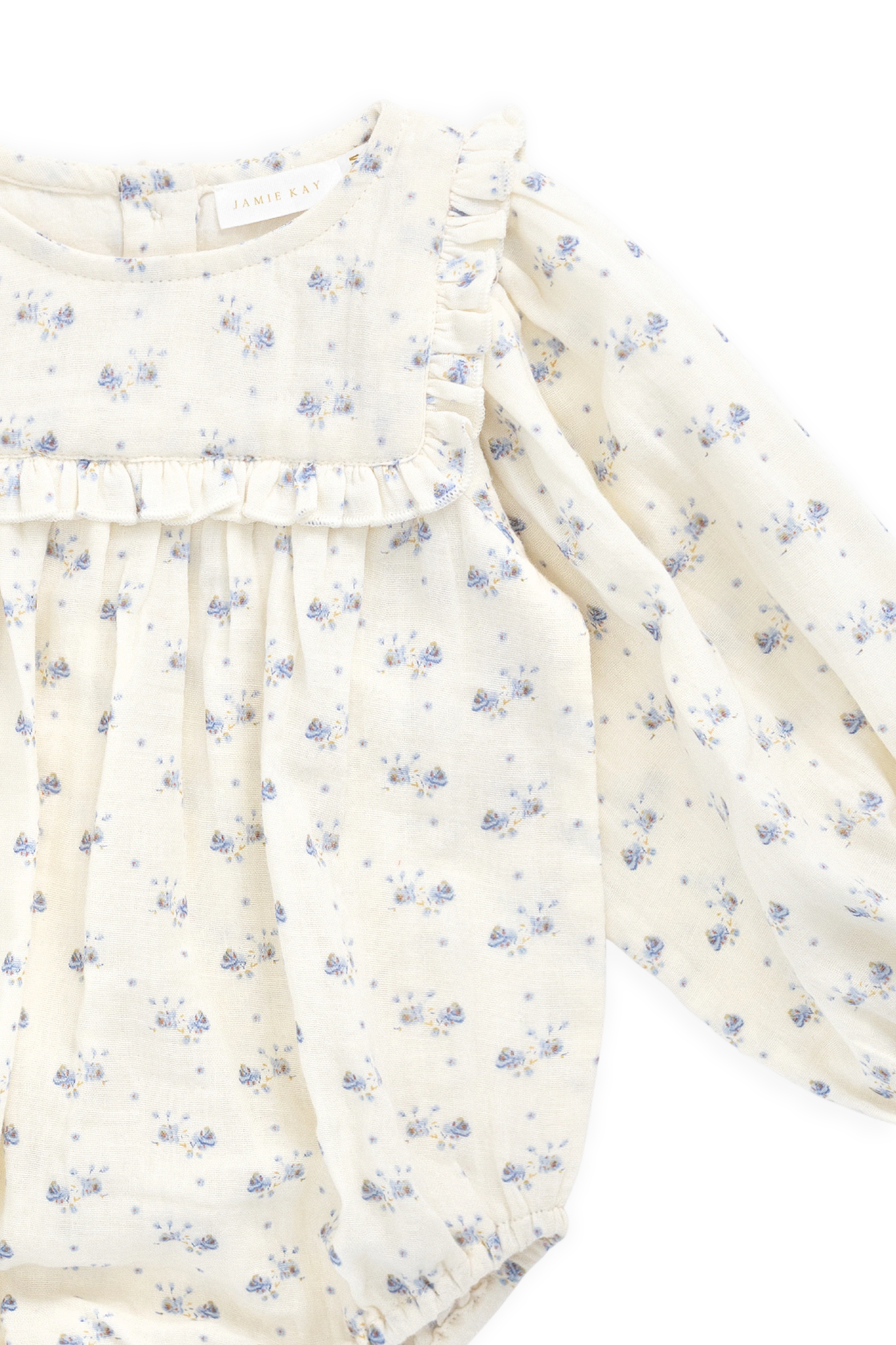 Organic Cotton Muslin Frances Playsuit-Molly Blue - Image 6