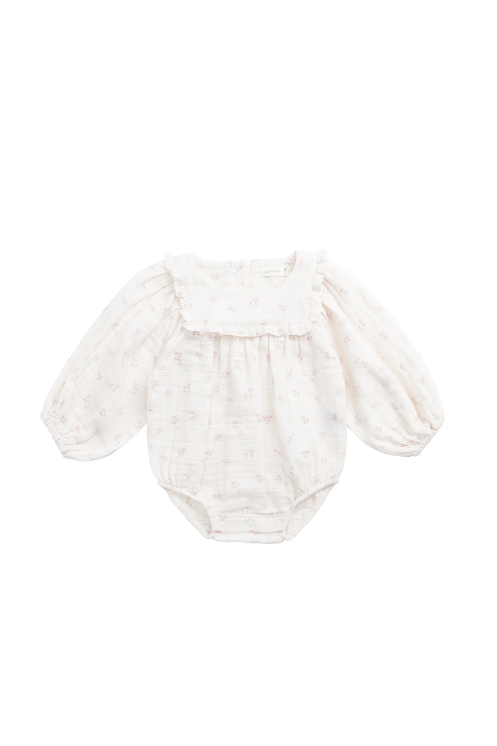 Organic Cotton Muslin Frances Playsuit - Pauline Pink - Image 2