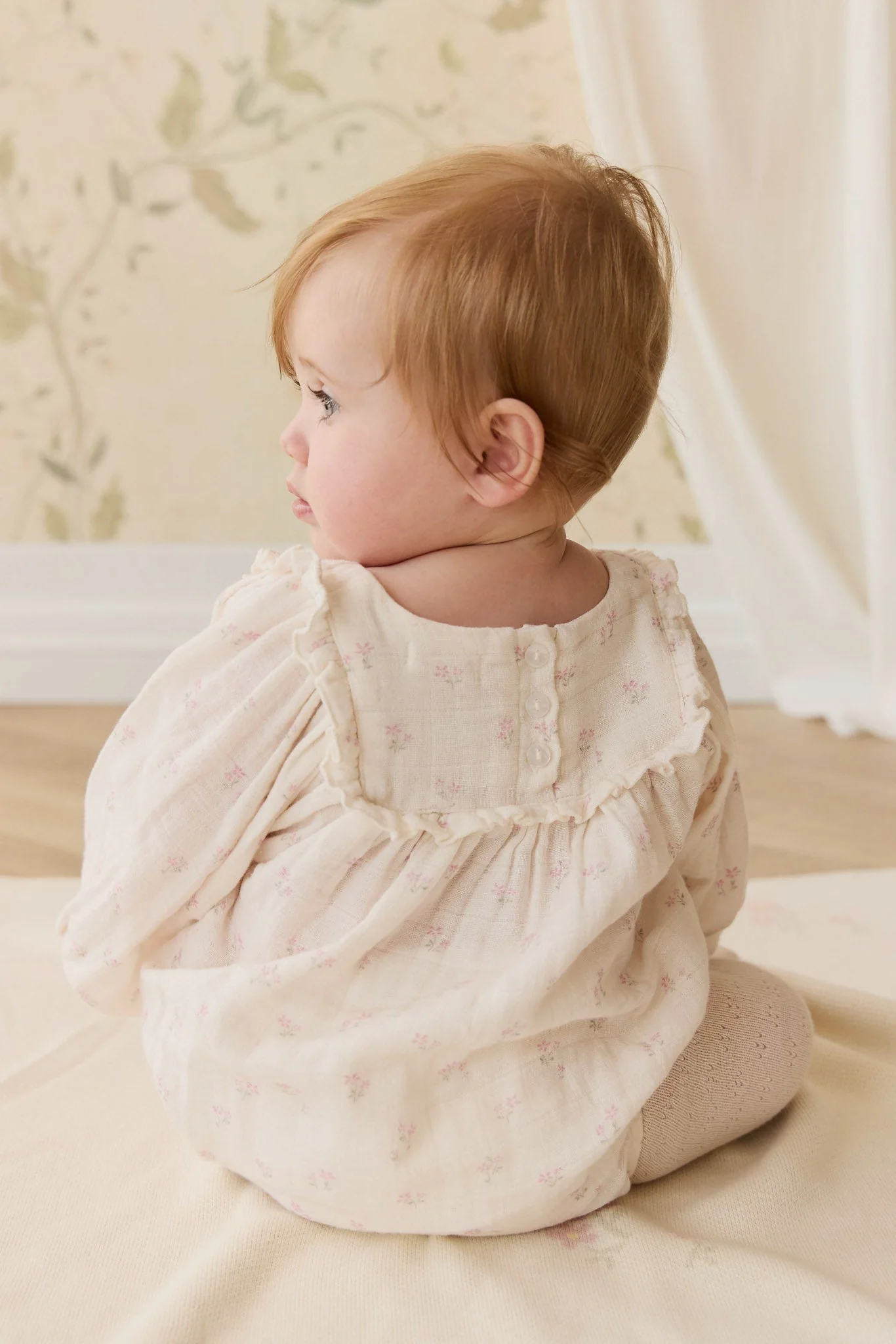 Organic Cotton Muslin Frances Playsuit - Pauline Pink - Image 3