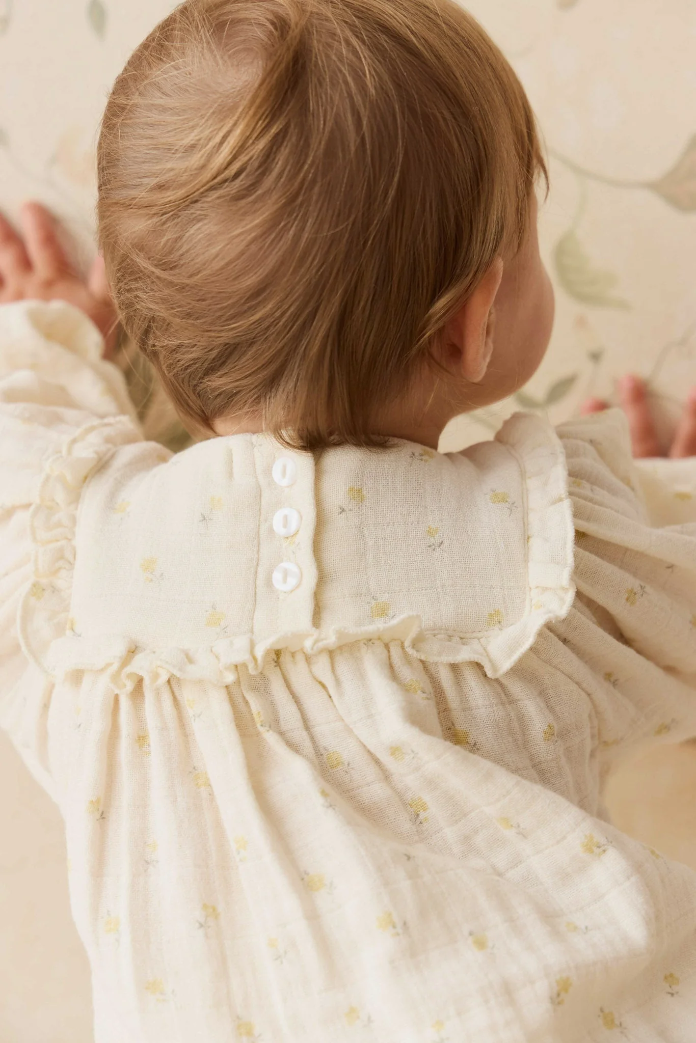 Organic Cotton Muslin Frances Playsuit - Vintage Ditsy - Image 7