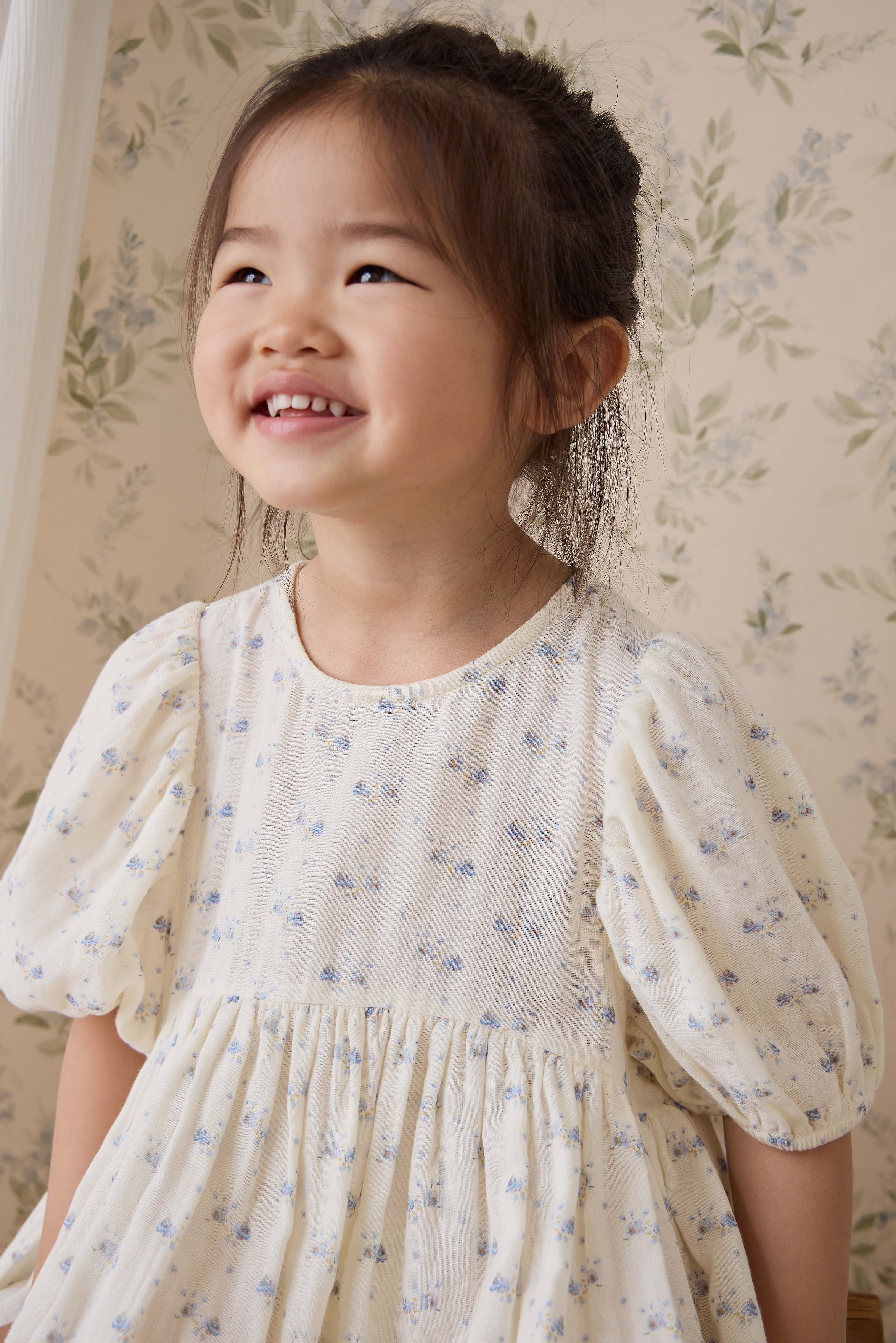 Organic Cotton Muslin Frannie Dress-Molly Blue - Image 5