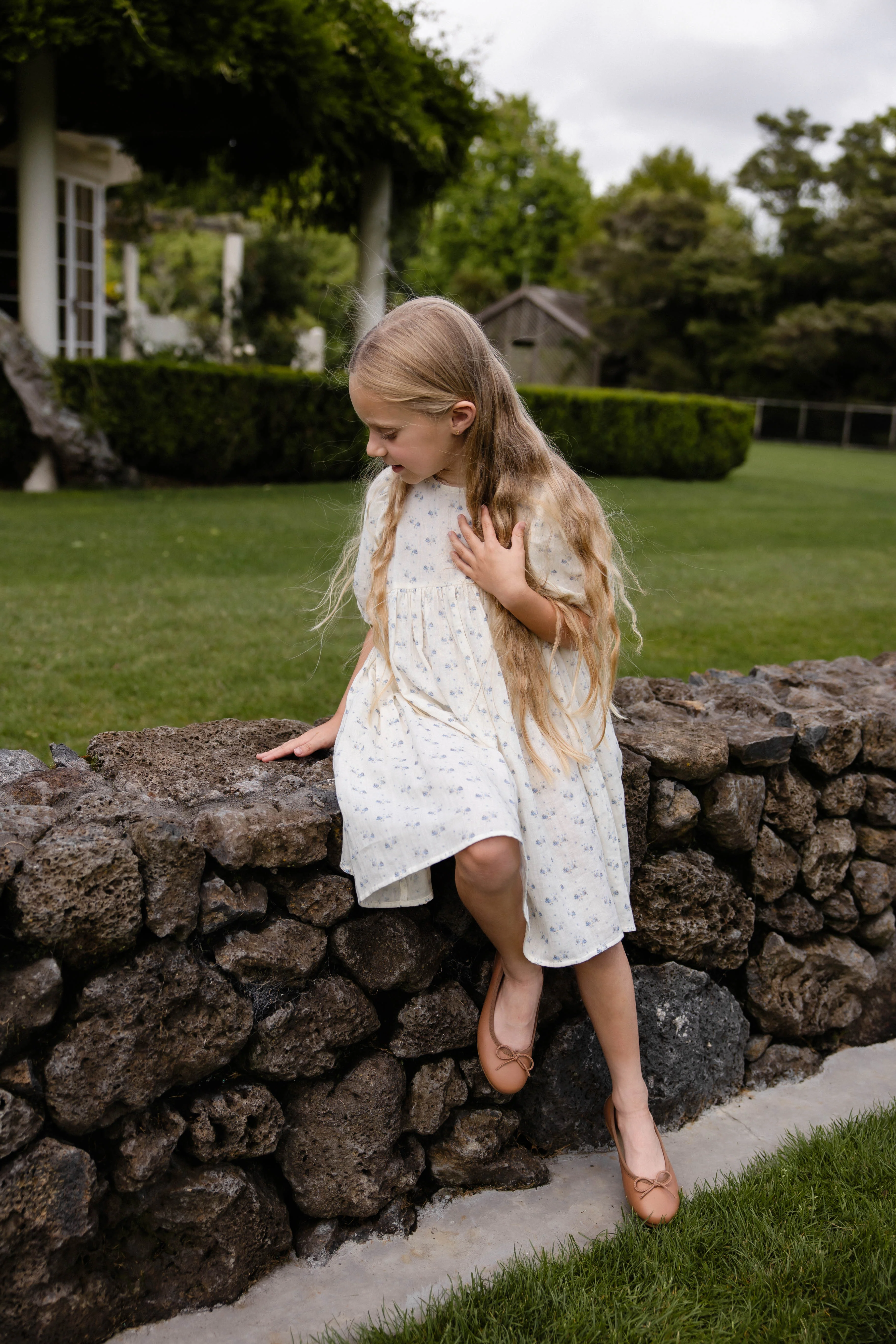Organic Cotton Muslin Frannie Dress-Molly Blue - Image 6