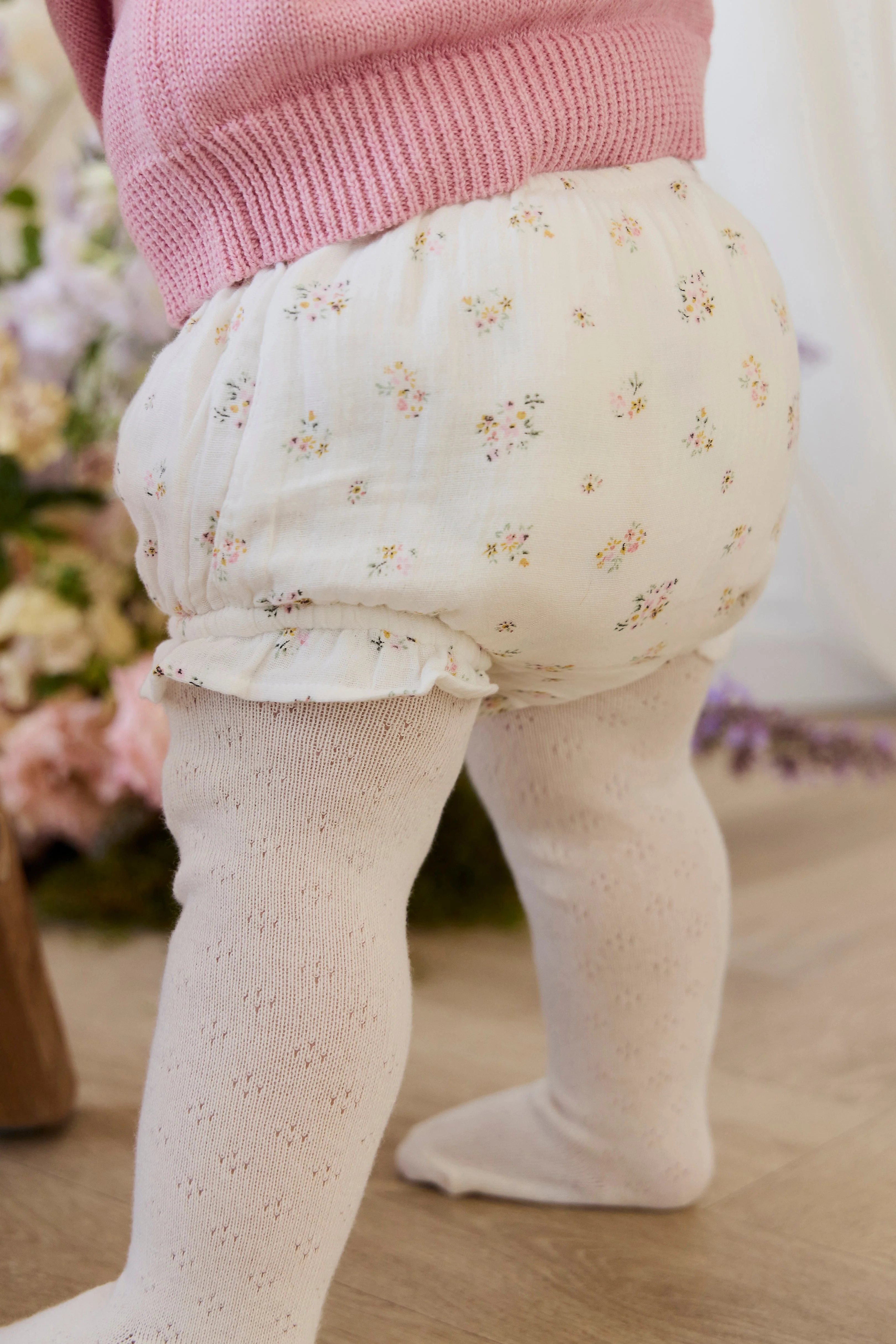 Organic Cotton Muslin Frill Bloomer - Ayla Whisper - Image 4