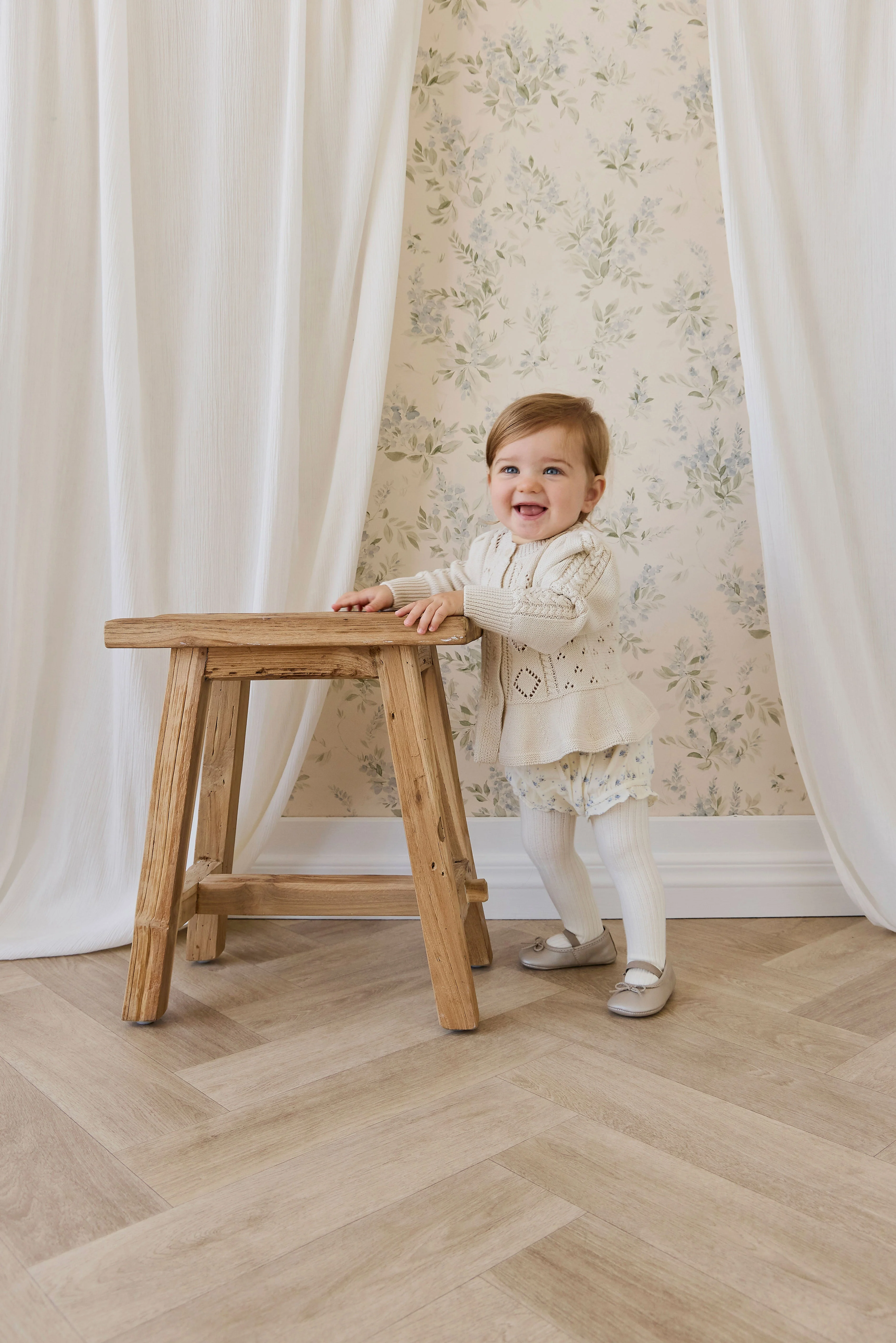 Organic Cotton Muslin Frill Bloomer-Molly Blue - Image 5