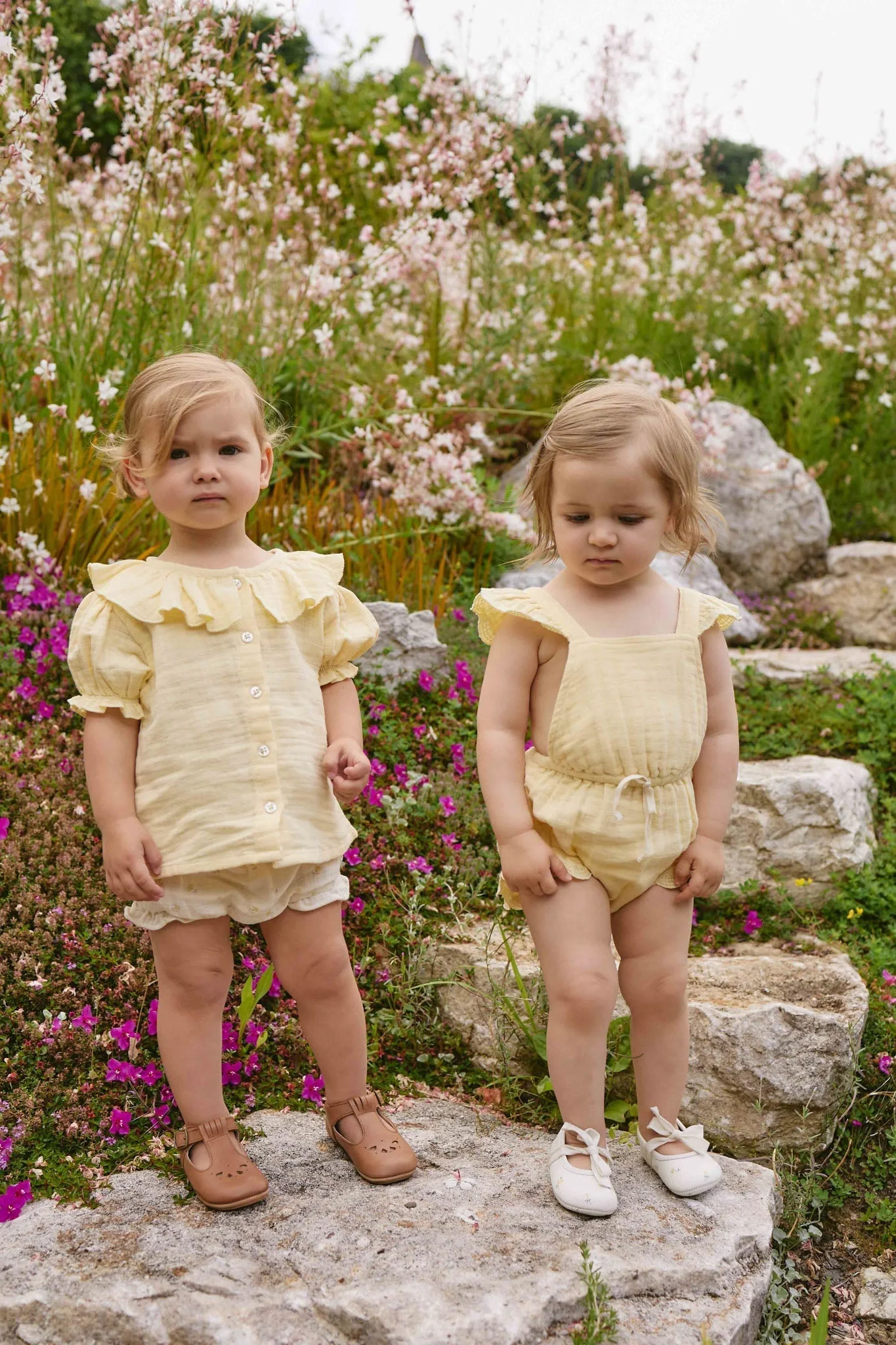 Organic Cotton Muslin Frill Bloomer - Vintage Ditsy - Image 2