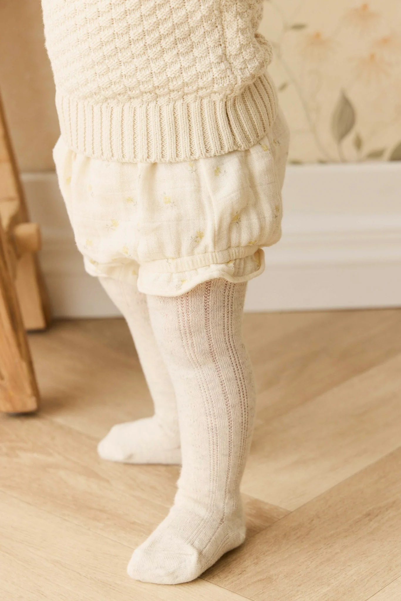 Organic Cotton Muslin Frill Bloomer - Vintage Ditsy - Image 4