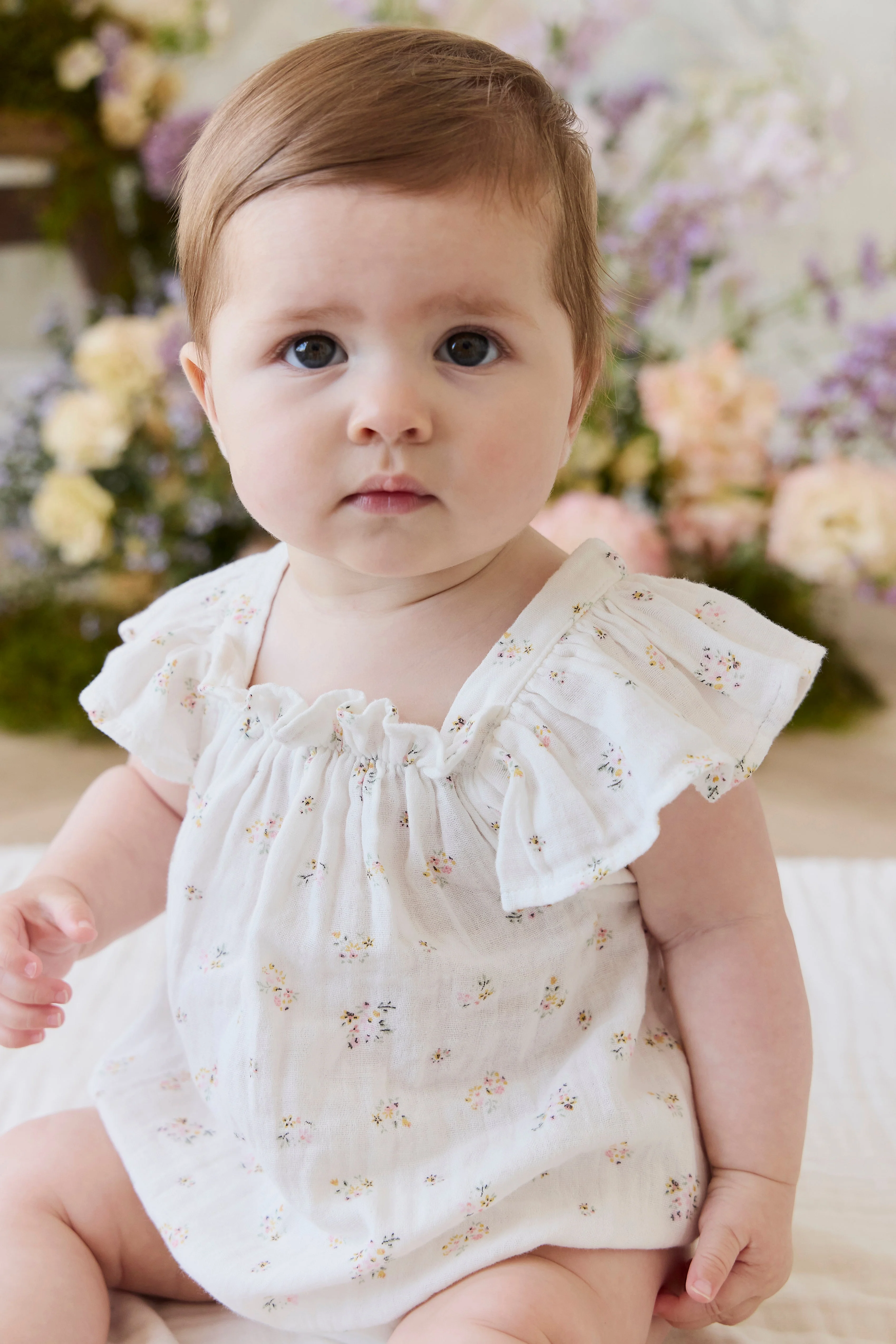 Organic Cotton Muslin Harriet Playsuit - Ayla Whisper - Image 4