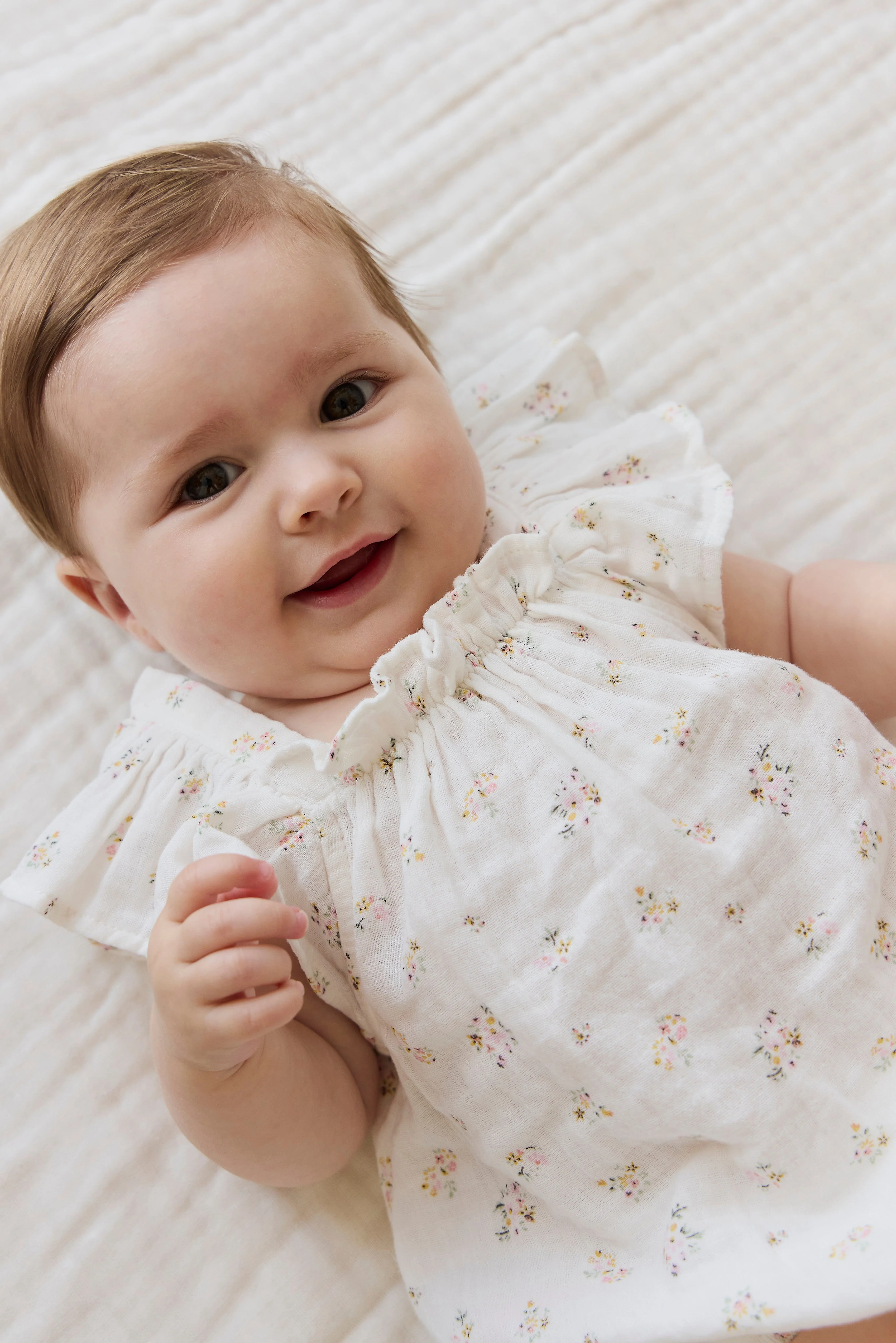 Organic Cotton Muslin Harriet Playsuit - Ayla Whisper - Image 6