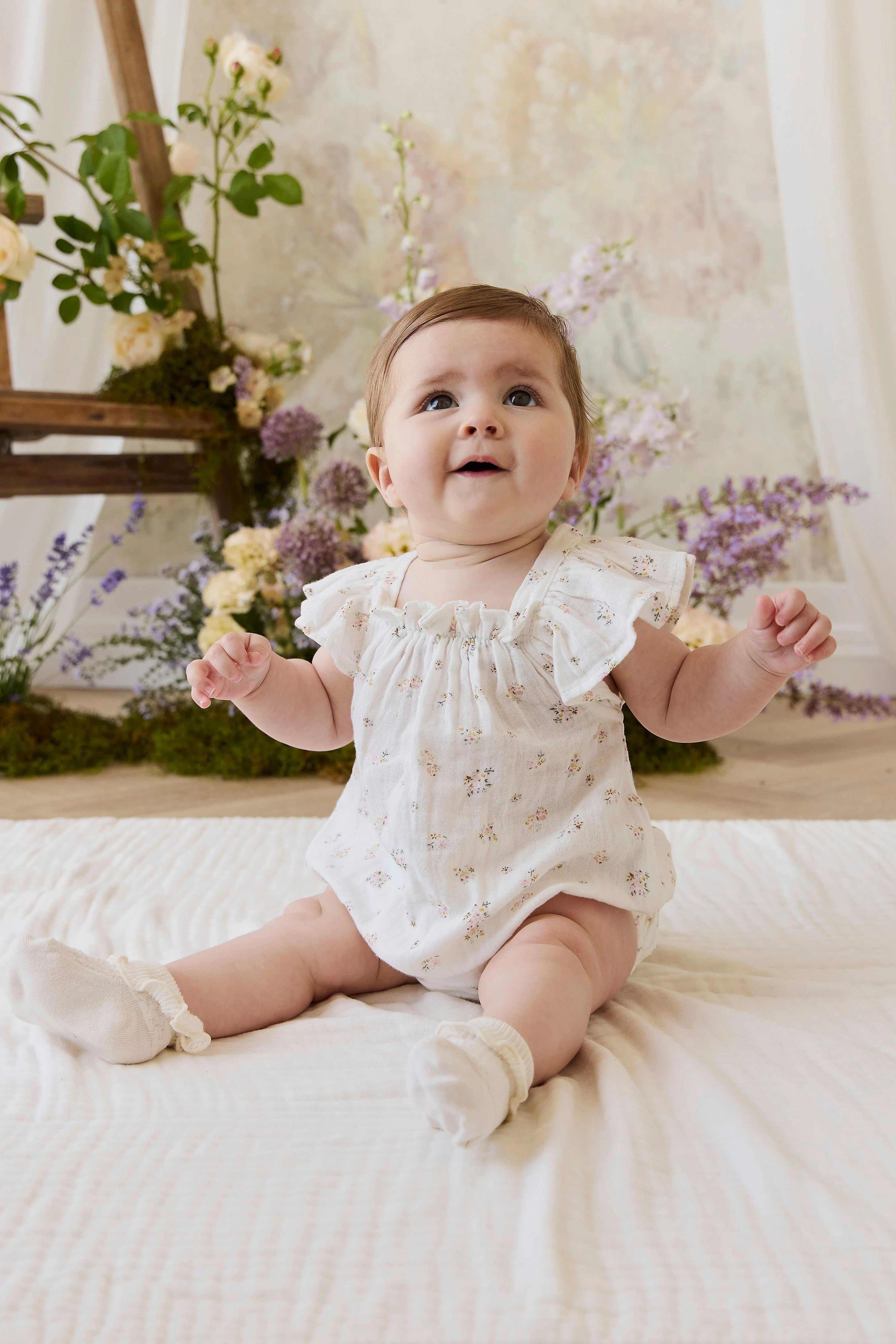 Organic Cotton Muslin Harriet Playsuit - Ayla Whisper - Image 8