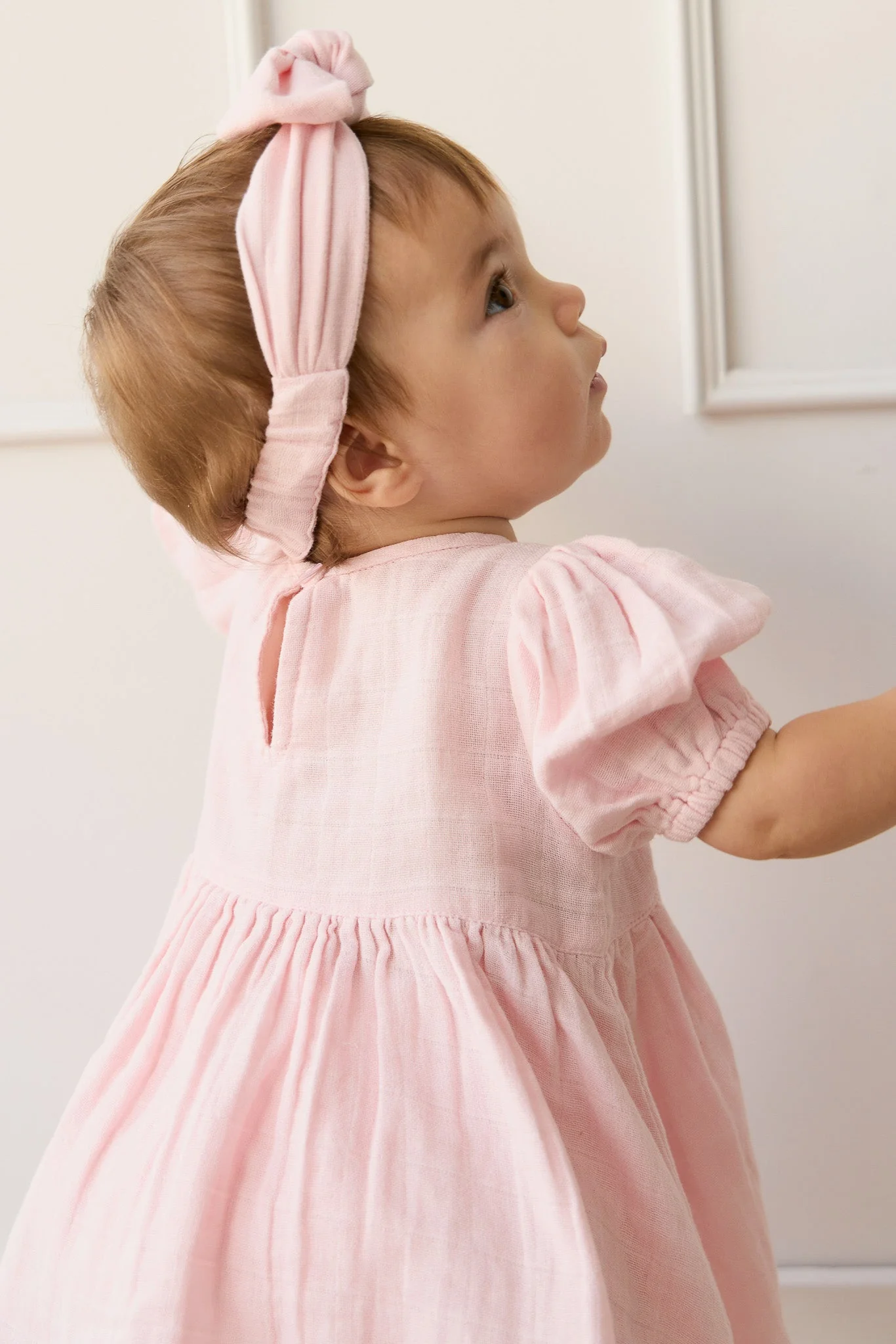 Organic Cotton Muslin Headband - Poppy - Image 4