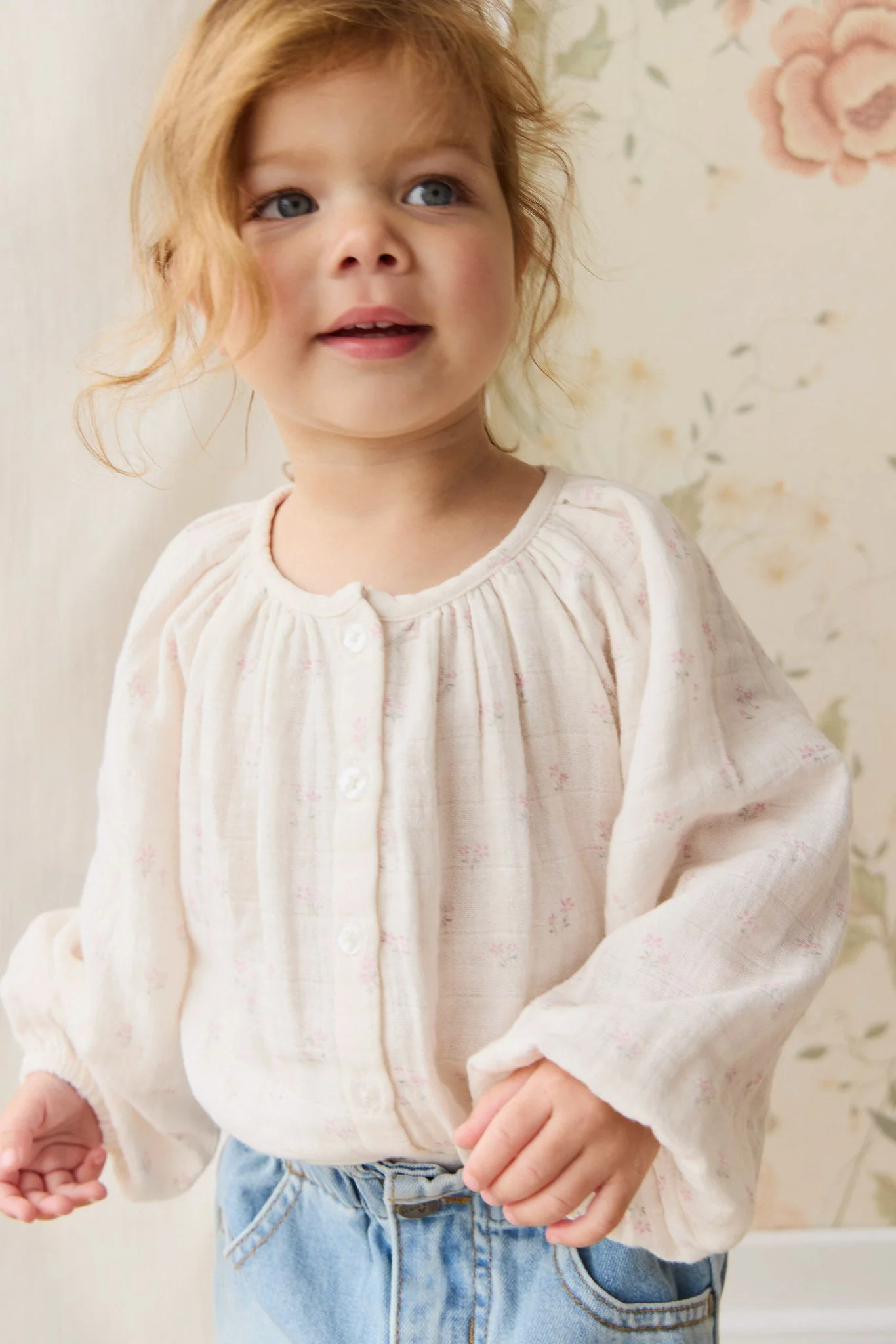 Organic Cotton Muslin Heather Blouse - Pauline Pink - Image 4
