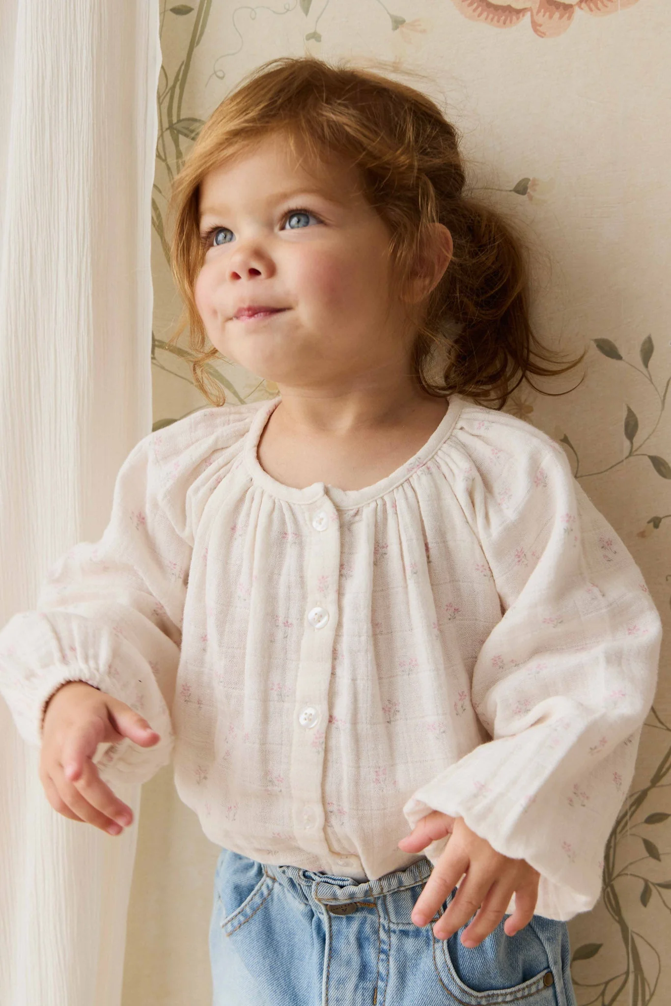 Organic Cotton Muslin Heather Blouse - Pauline Pink - Image 5