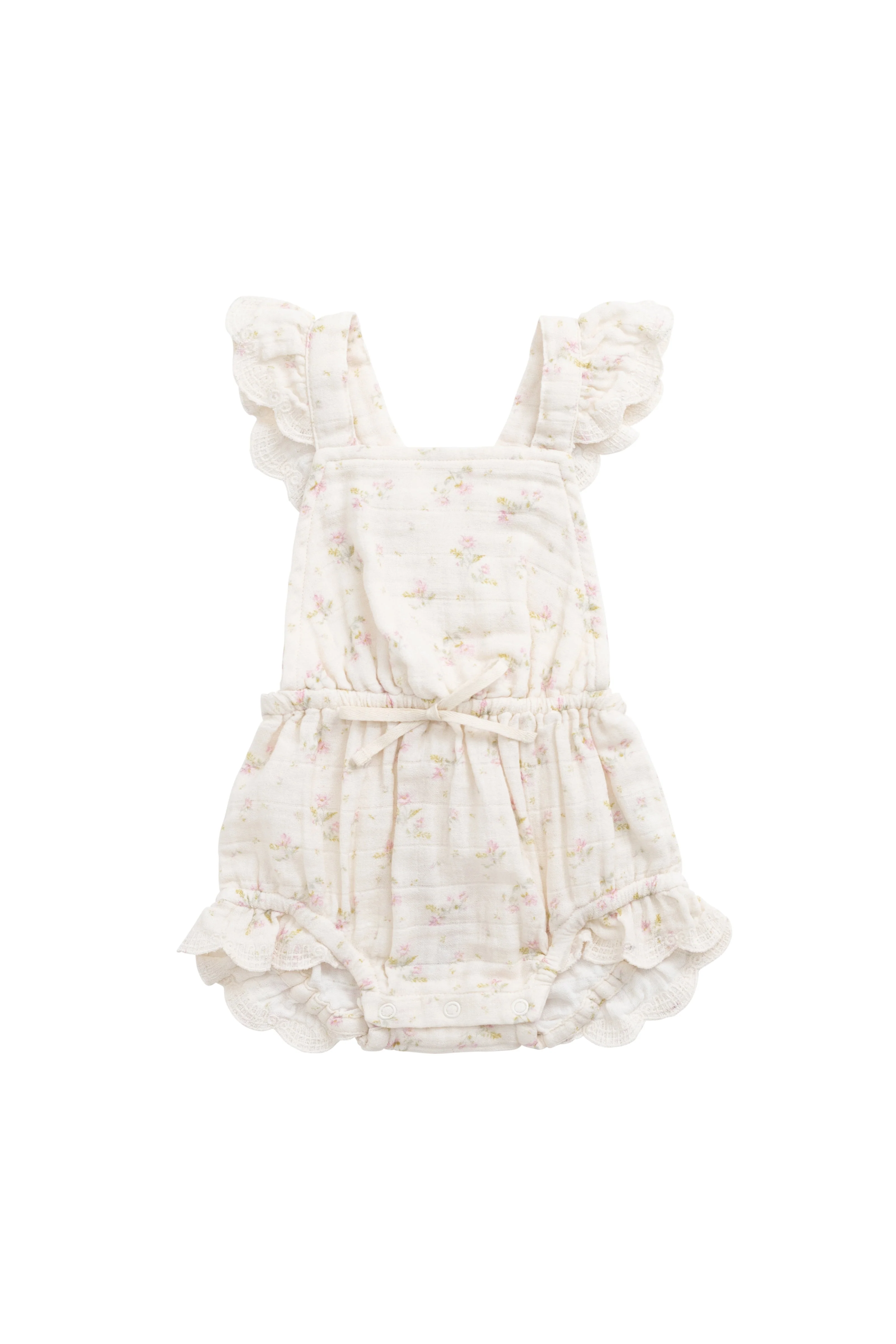 Organic Cotton Muslin Luciana Playsuit - Emelia Pink - Image 2