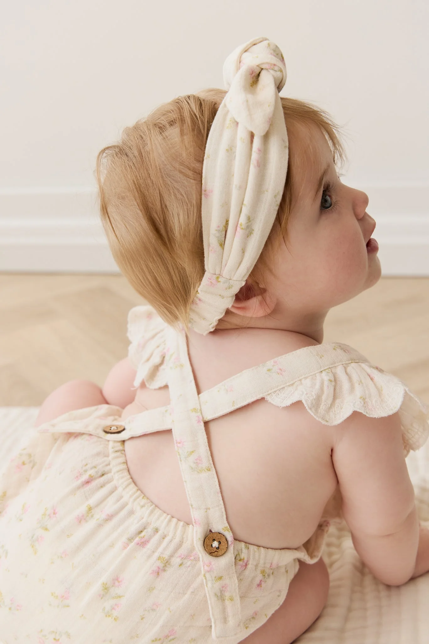 Organic Cotton Muslin Luciana Playsuit - Emelia Pink - Image 7