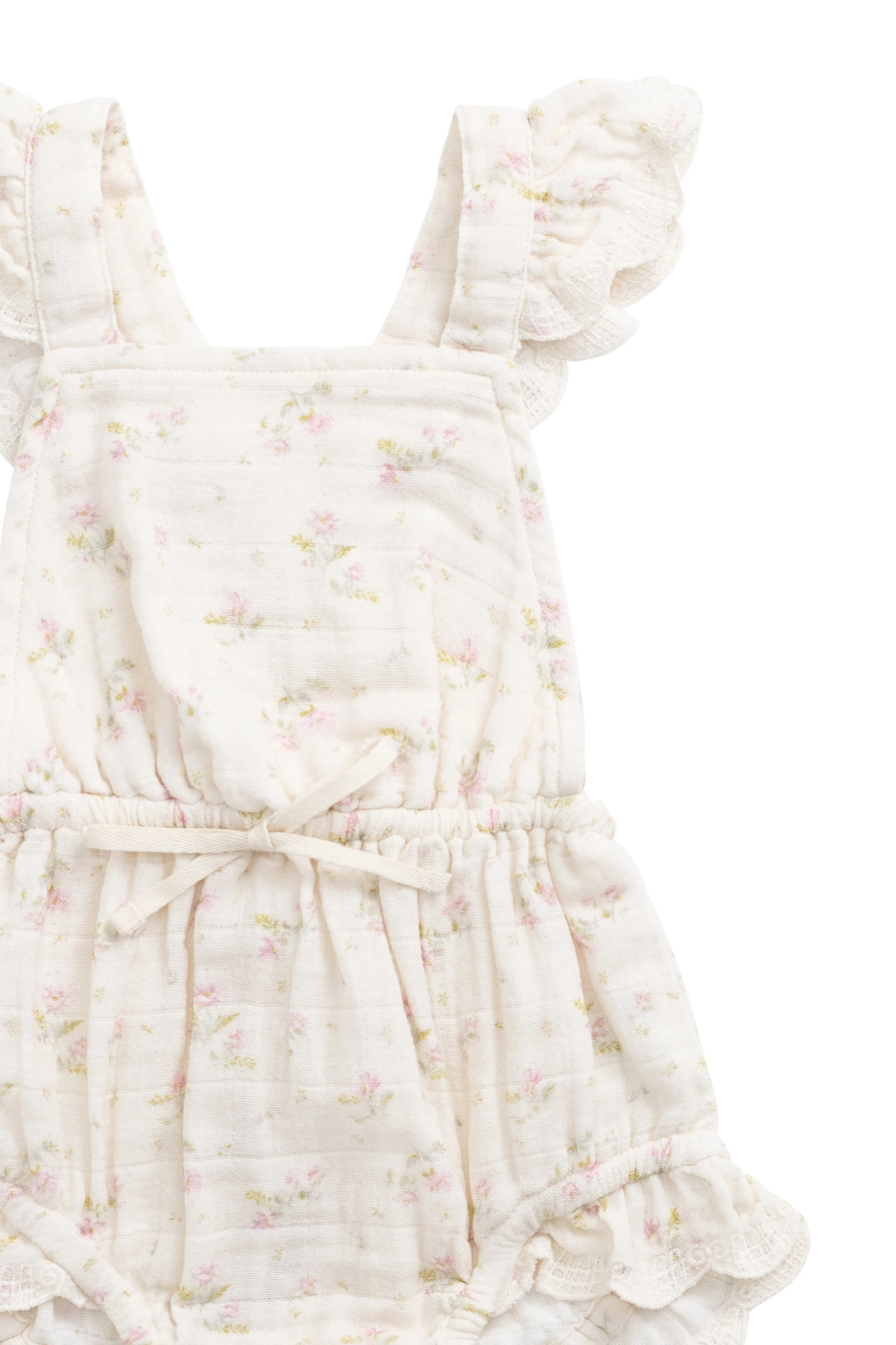 Organic Cotton Muslin Luciana Playsuit - Emelia Pink - Image 8