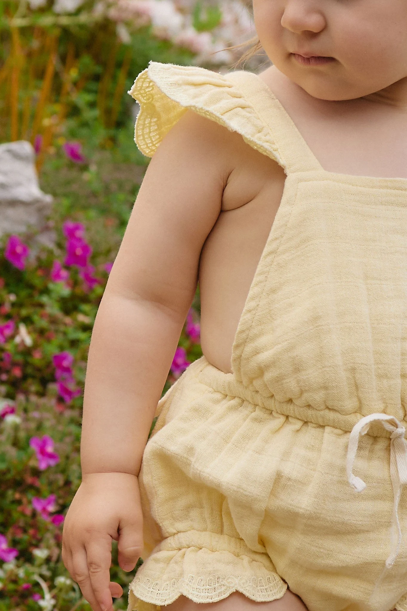 Organic Cotton Muslin Luciana Playsuit - Sunshine - Image 10