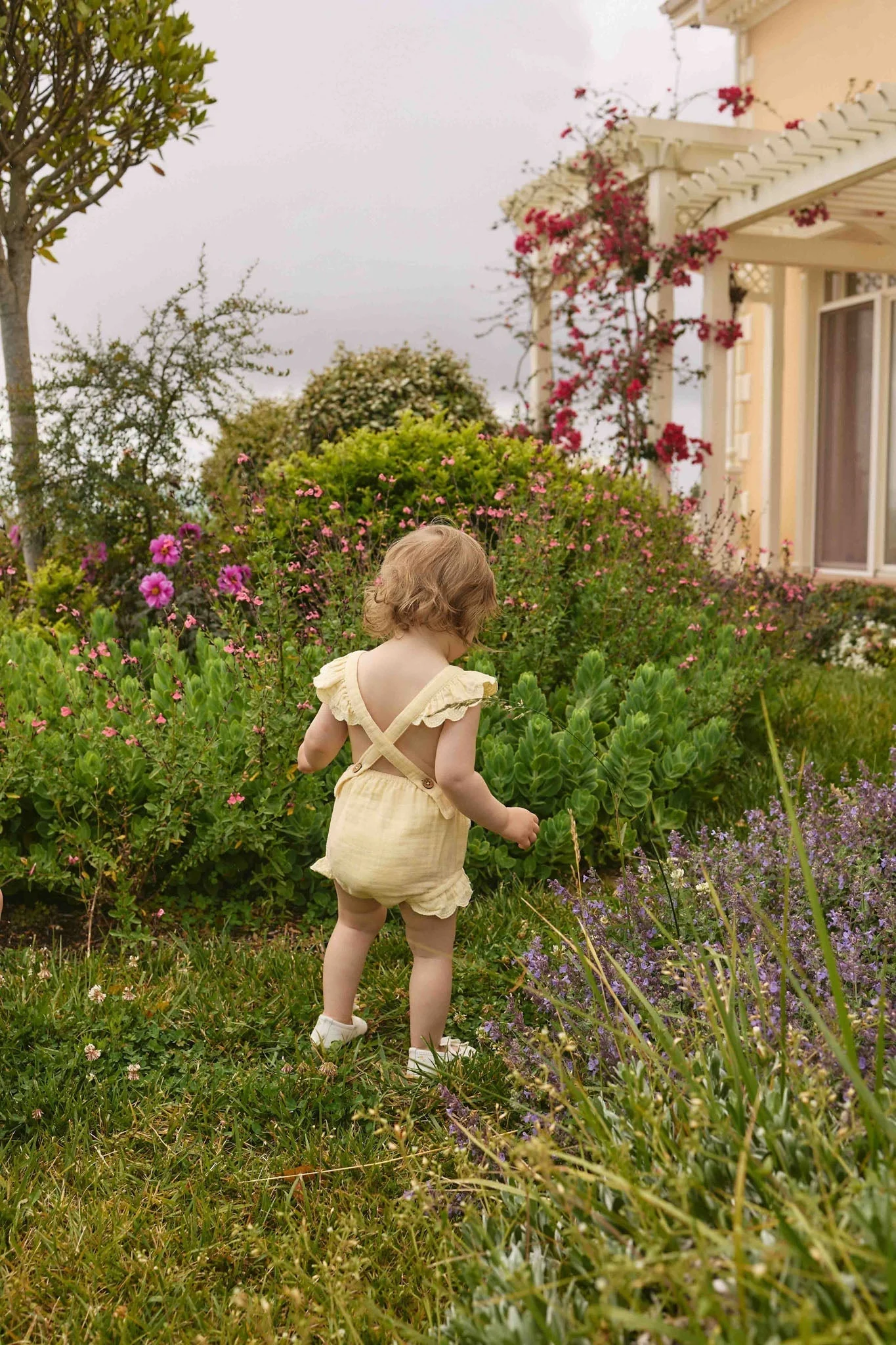 Organic Cotton Muslin Luciana Playsuit - Sunshine - Image 11