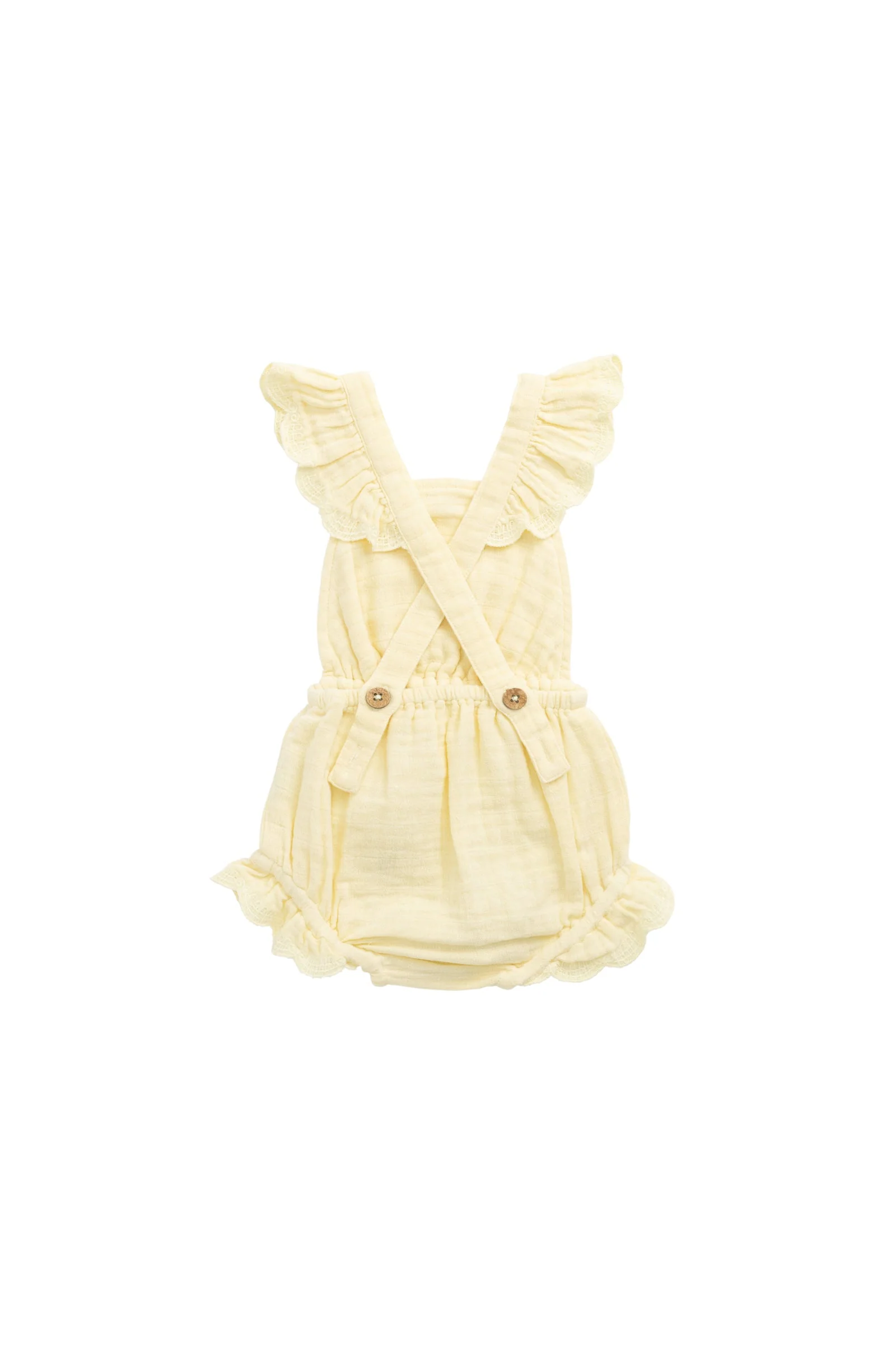 Organic Cotton Muslin Luciana Playsuit - Sunshine - Image 3