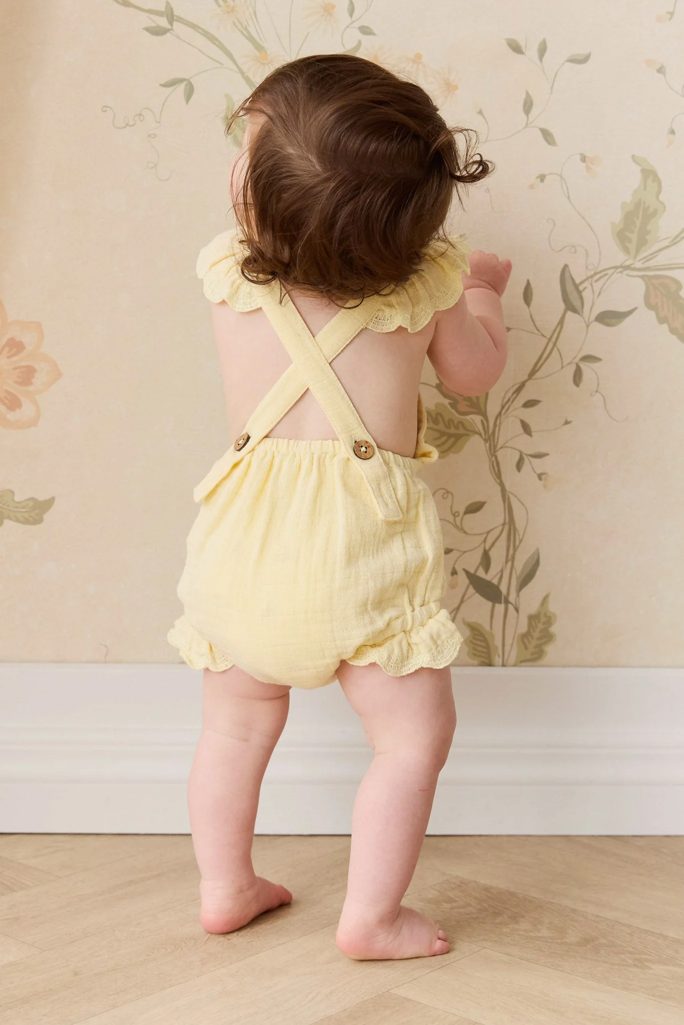 Organic Cotton Muslin Luciana Playsuit - Sunshine - Image 4