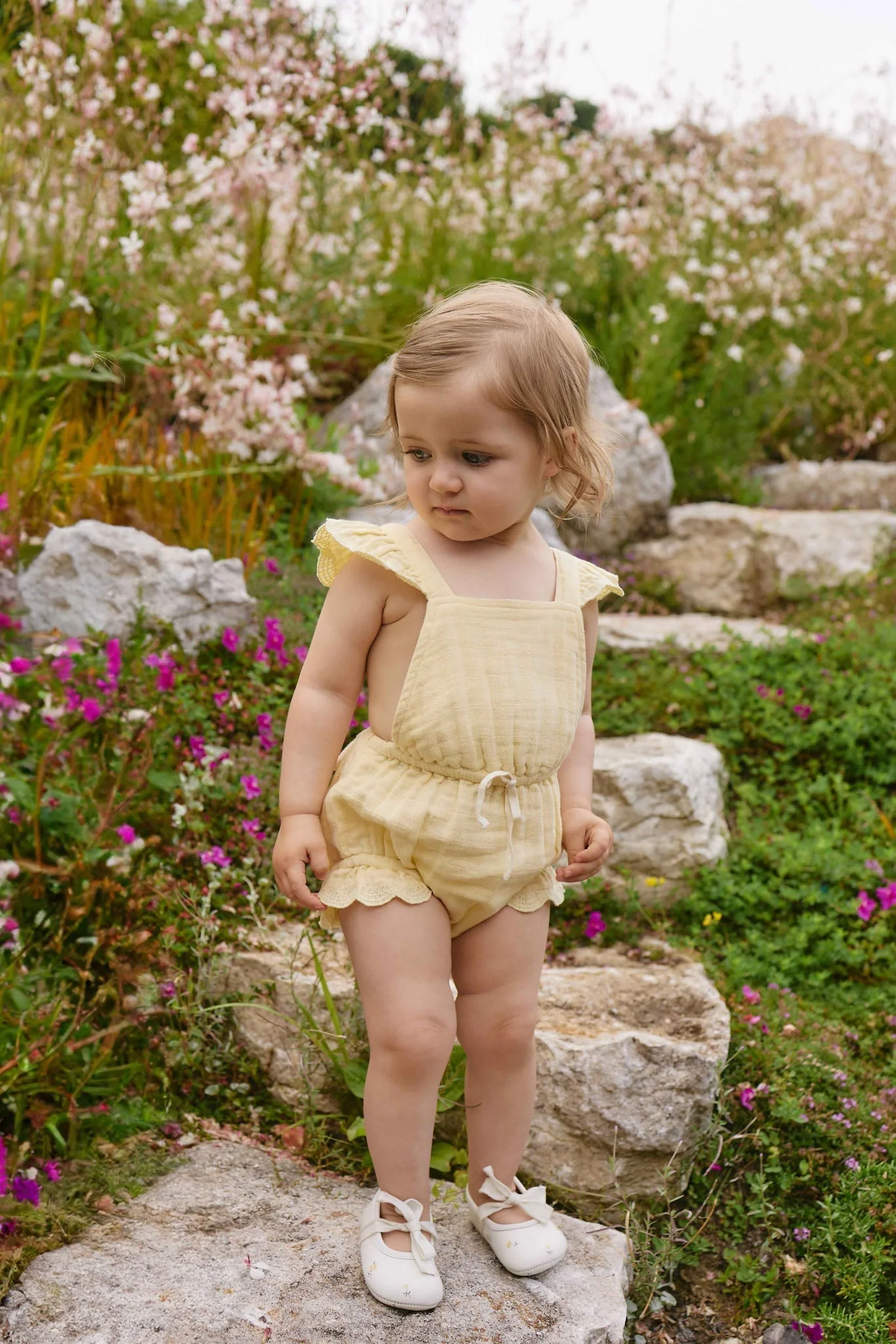 Organic Cotton Muslin Luciana Playsuit - Sunshine - Image 5