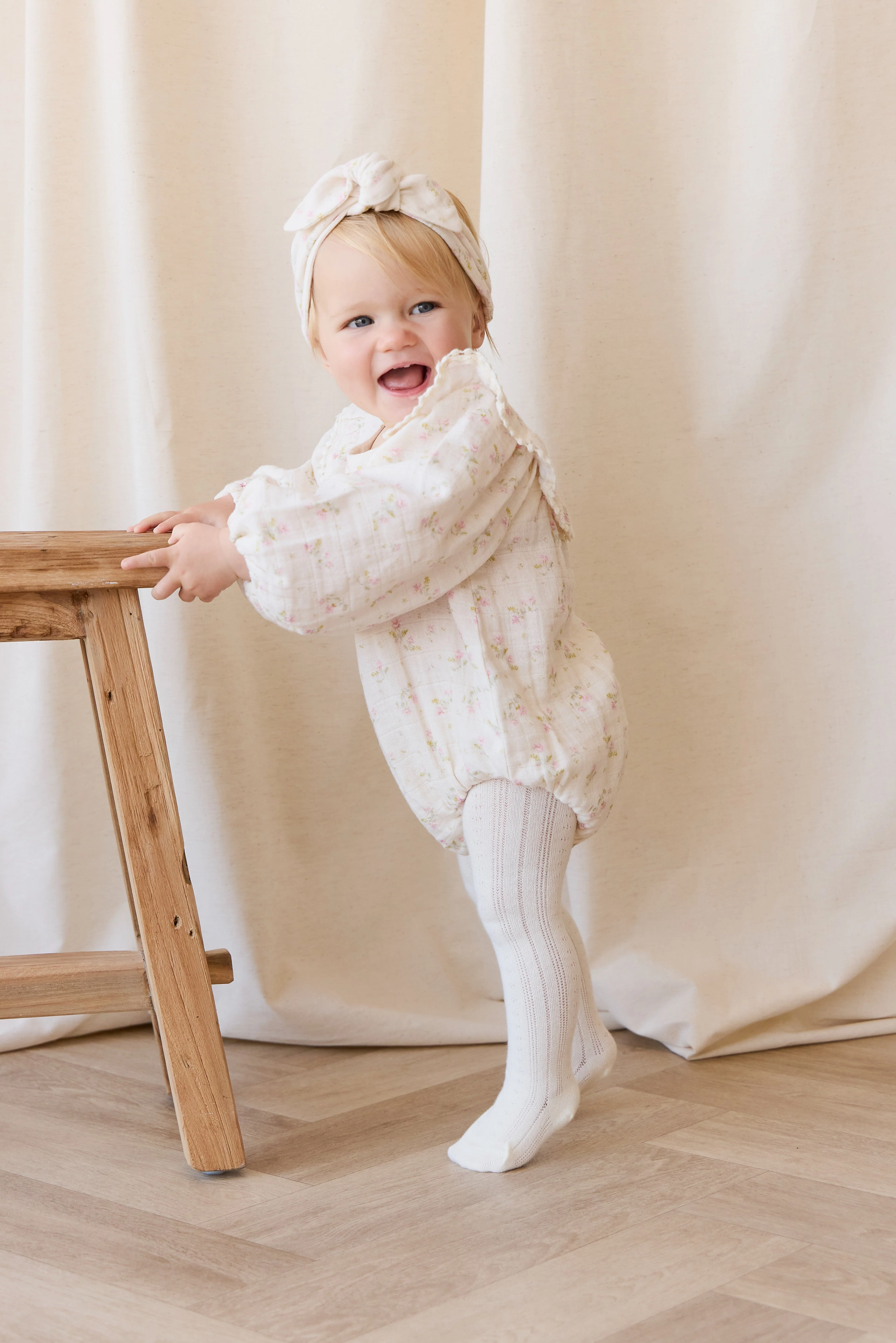 Organic Cotton Muslin Malia Playsuit - Emelia Pink - Image 3