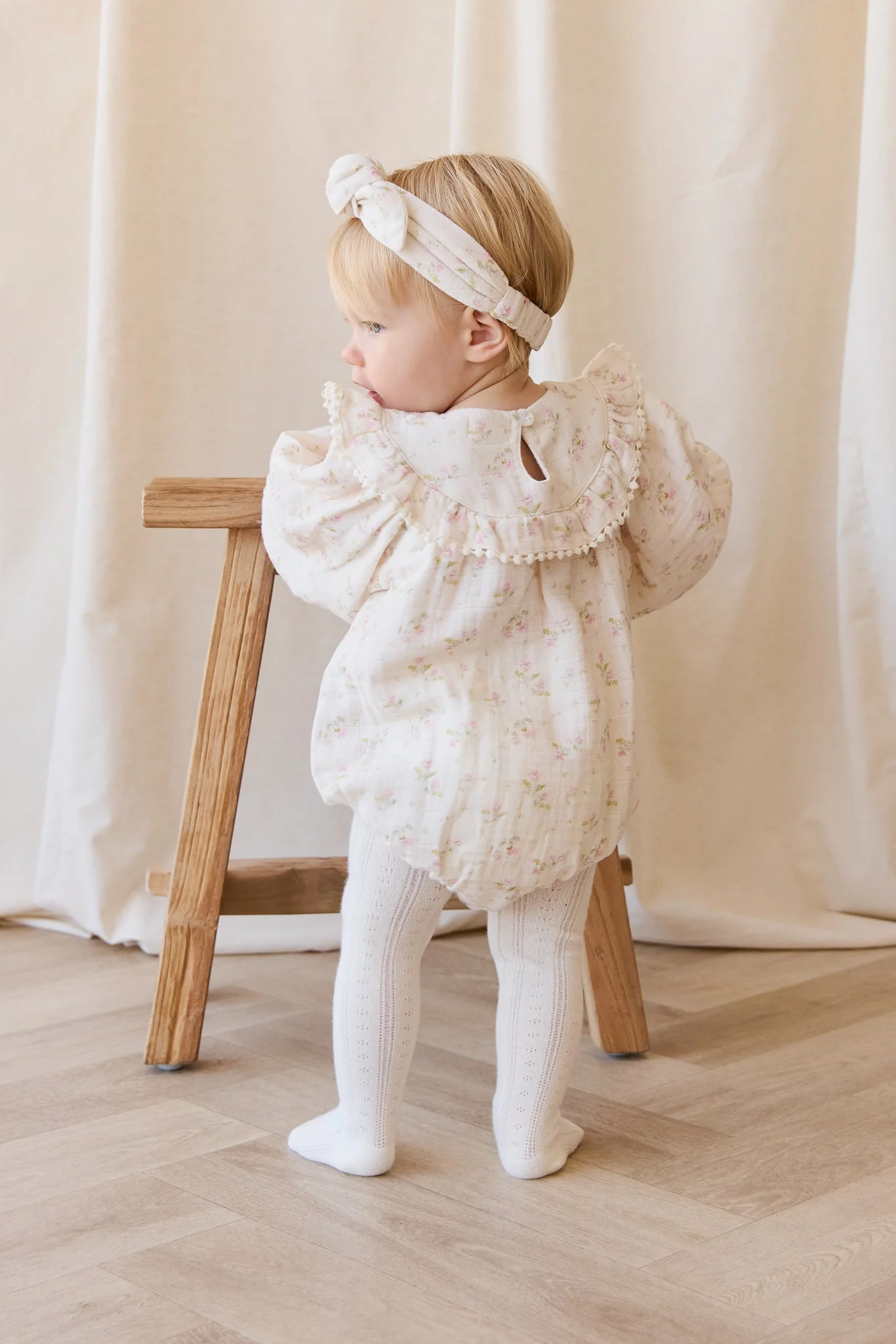 Organic Cotton Muslin Malia Playsuit - Emelia Pink - Image 4