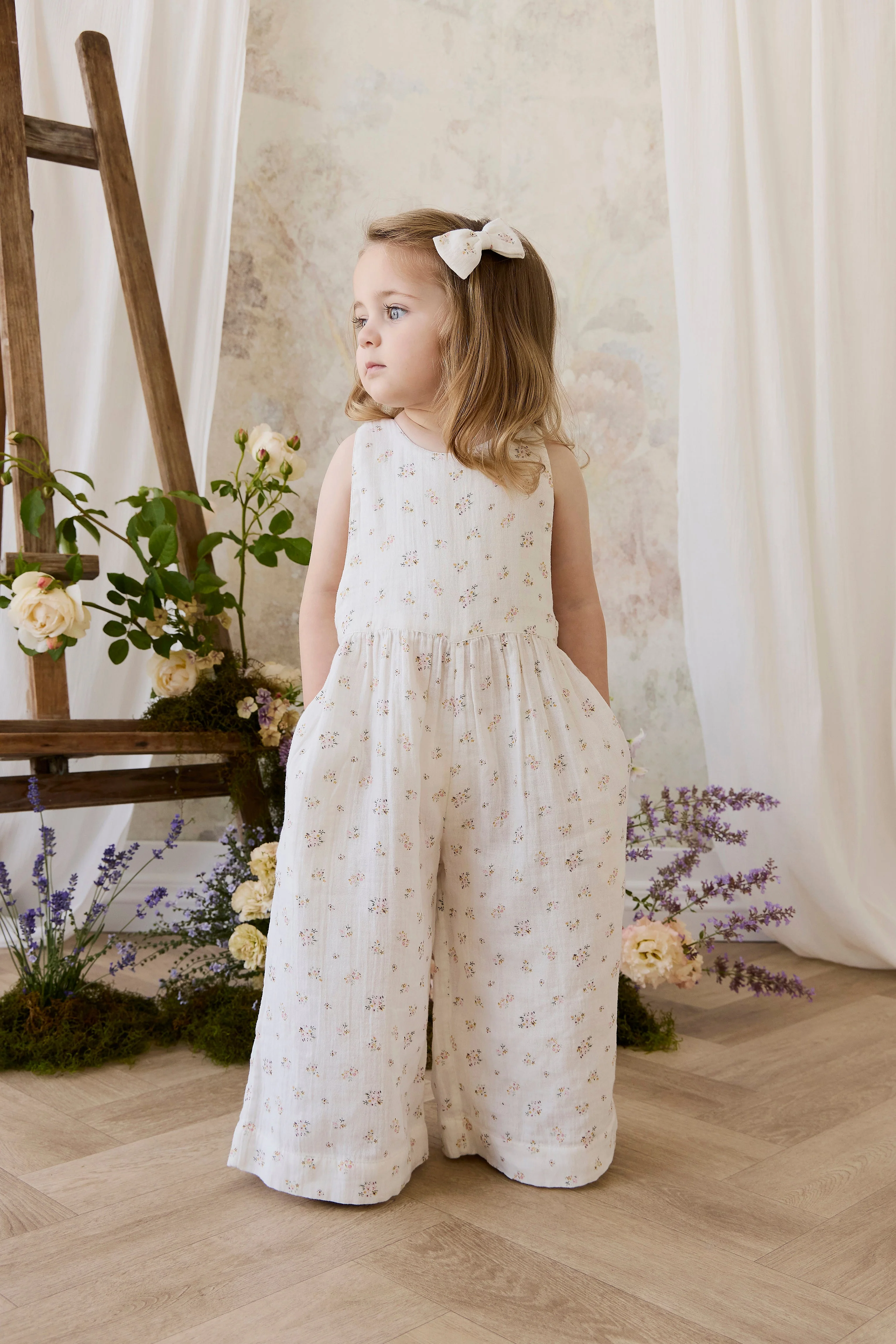 Organic Cotton Muslin Marceline Jumpsuit - Ayla Whisper - Image 5